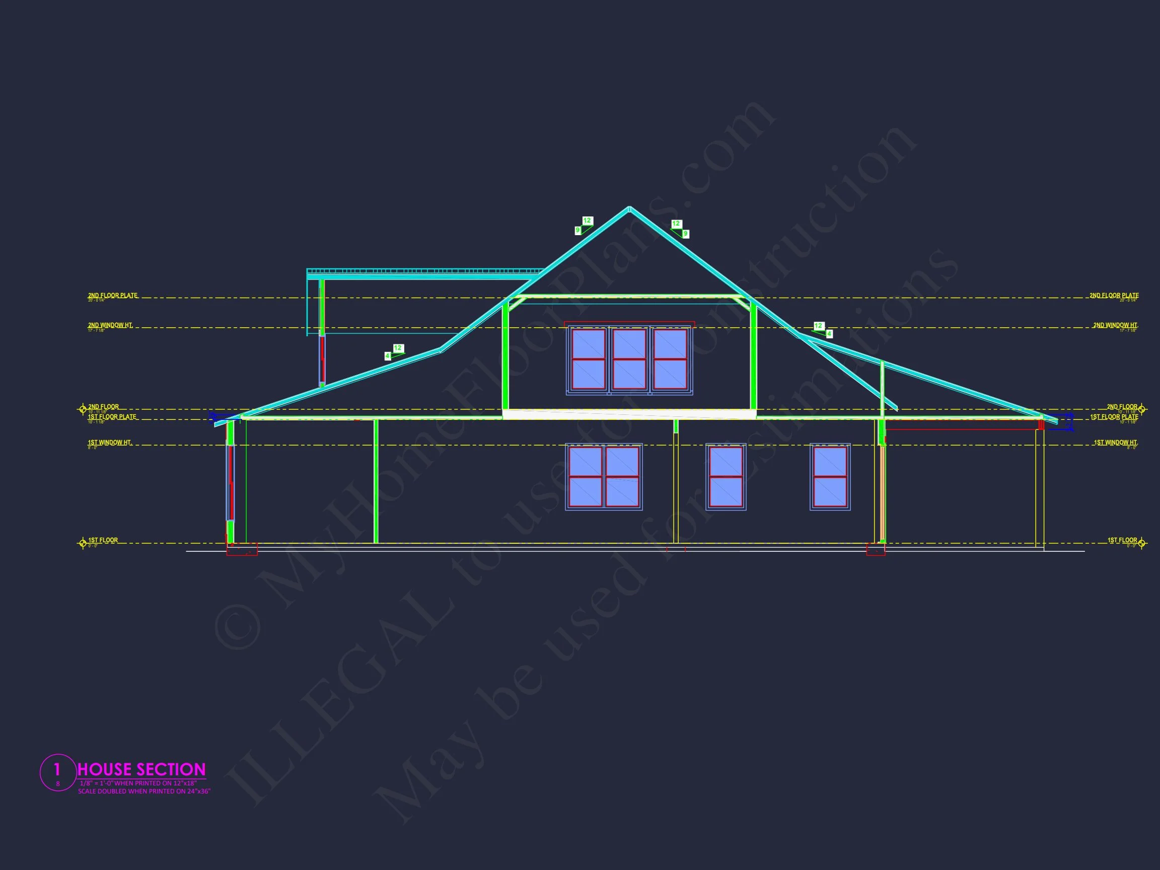 20-2197 HOUSE PLAN - Spacious House Plan with Modern Designs and CAD Floor Blueprint 9 Spacious house Plan with Modern Designs and CAD Floor Blueprint