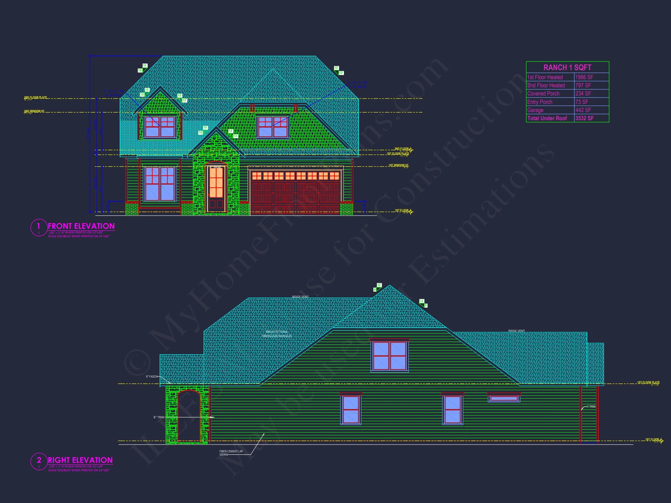 20-2197 HOUSE PLAN - Spacious House Plan with Modern Designs and CAD Floor Blueprint 5 Spacious house Plan with Modern Designs and CAD Floor Blueprint