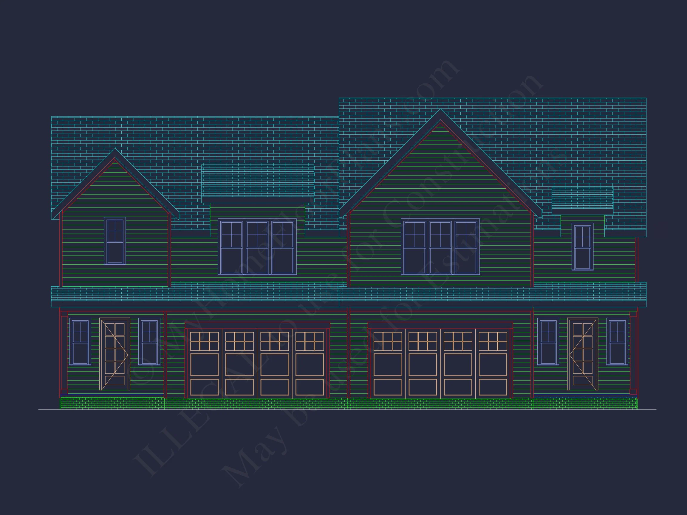 20-1704 DUPLEX PLAN - Modern Duplex House Plan with Spacious Floor Designs & CAD Blueprints 5 Modern Duplex house Plan with Spacious Floor Designs & CAD Blueprints