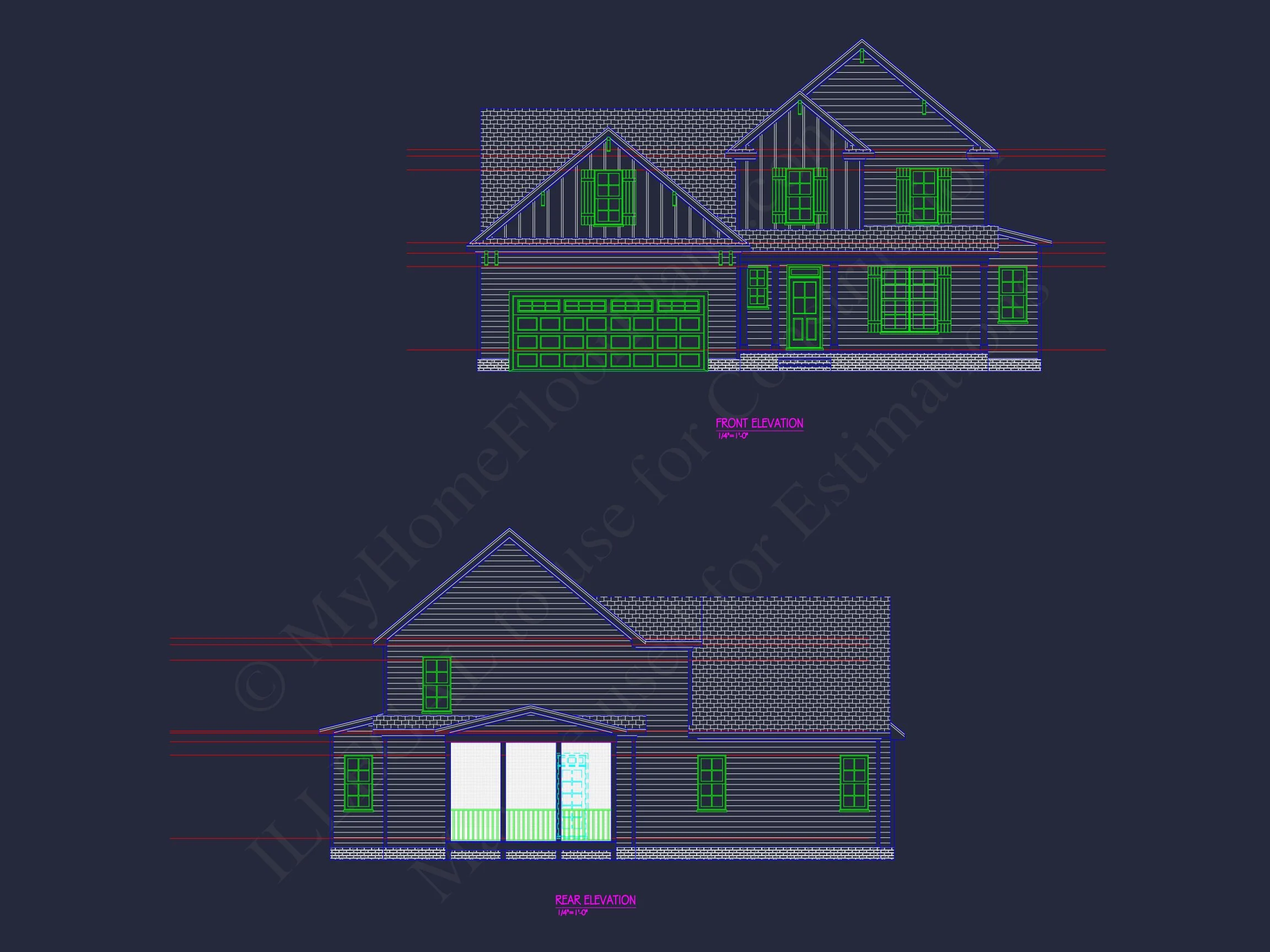 19-2174 HOUSE PLAN - Beautiful 2-Story House Plan with Traditional CAD Designs 2 Beautiful 2-Story house Plan with Traditional CAD Designs