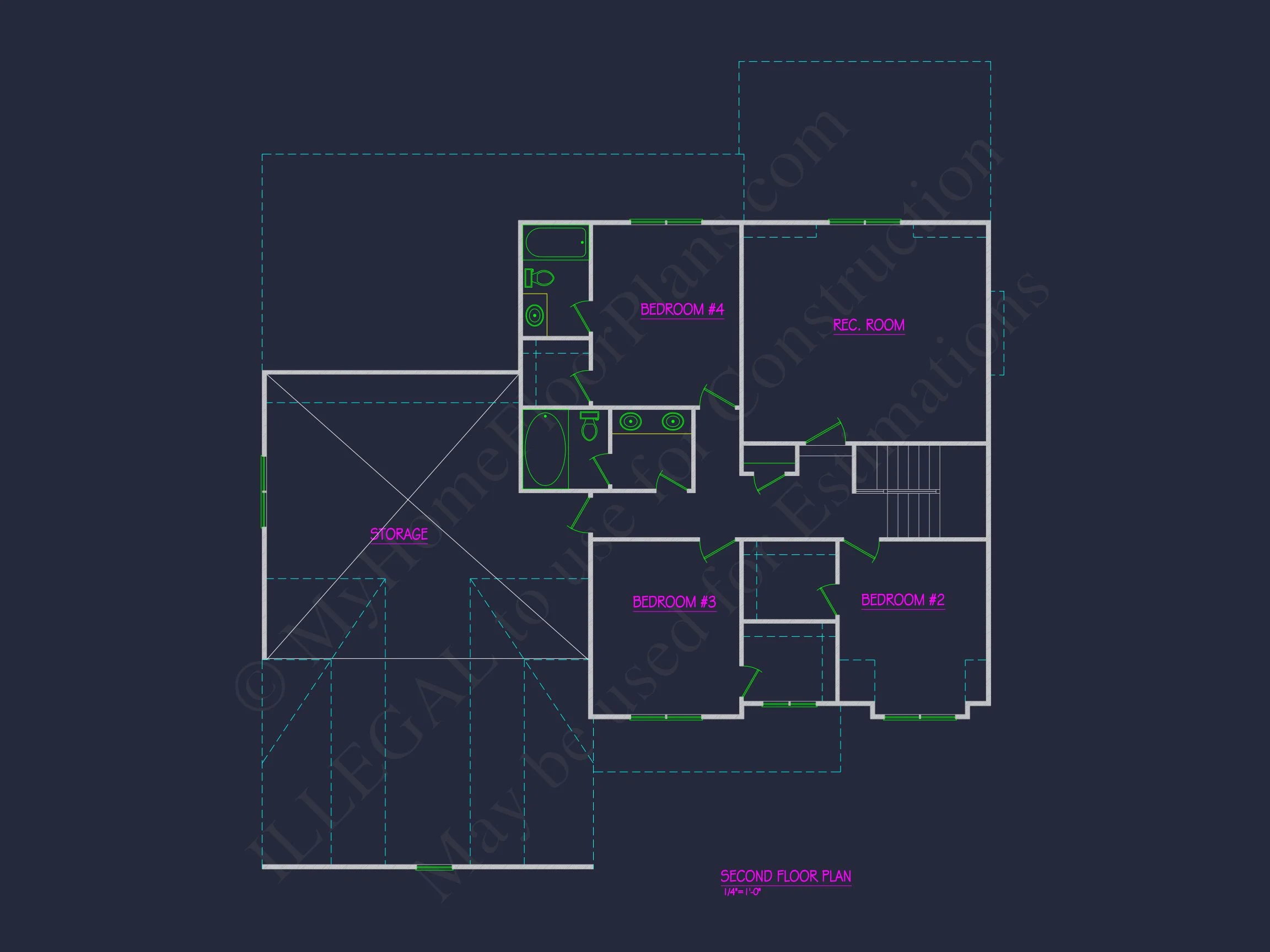 19-1920 HOUSE PLAN - Craftsman House Floor Plan - 4 Bed, 3 Bath CAD Designs Blueprint 5 Craftsman house Floor Plan - 4 Bed, 3 Bath CAD Designs Blueprint