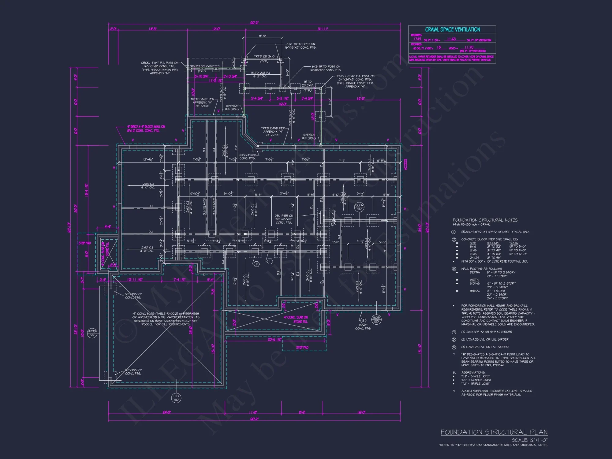 Stunning house CAD Floor Plan with 4 Bedrooms and 2 Garage Bays