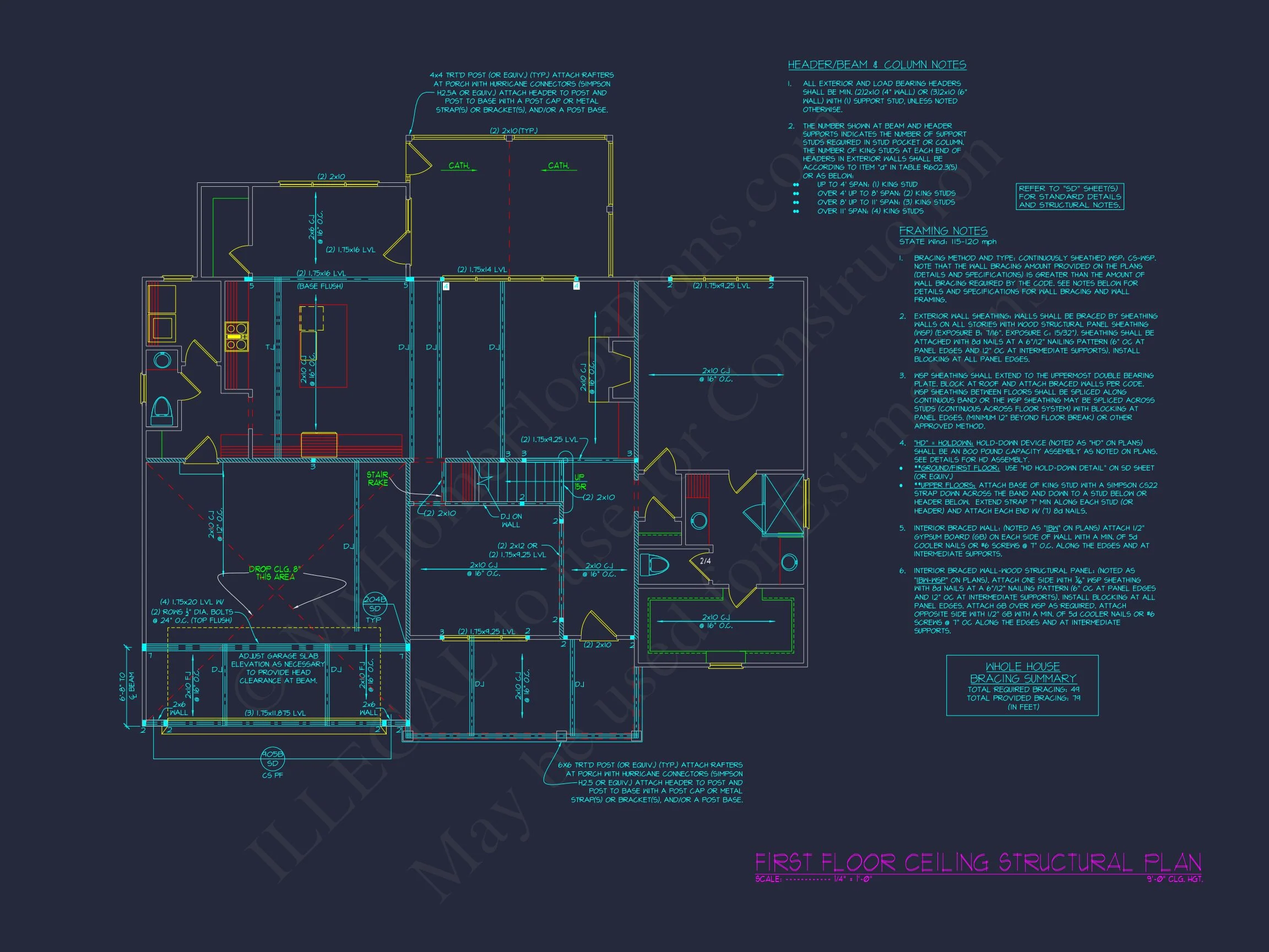 19-1553 HOUSE PLAN - Beautiful House Plan with 2 Floors, Craftsman Designs & CAD 9 Beautiful house Plan with 2 Floors, Craftsman Designs & CAD