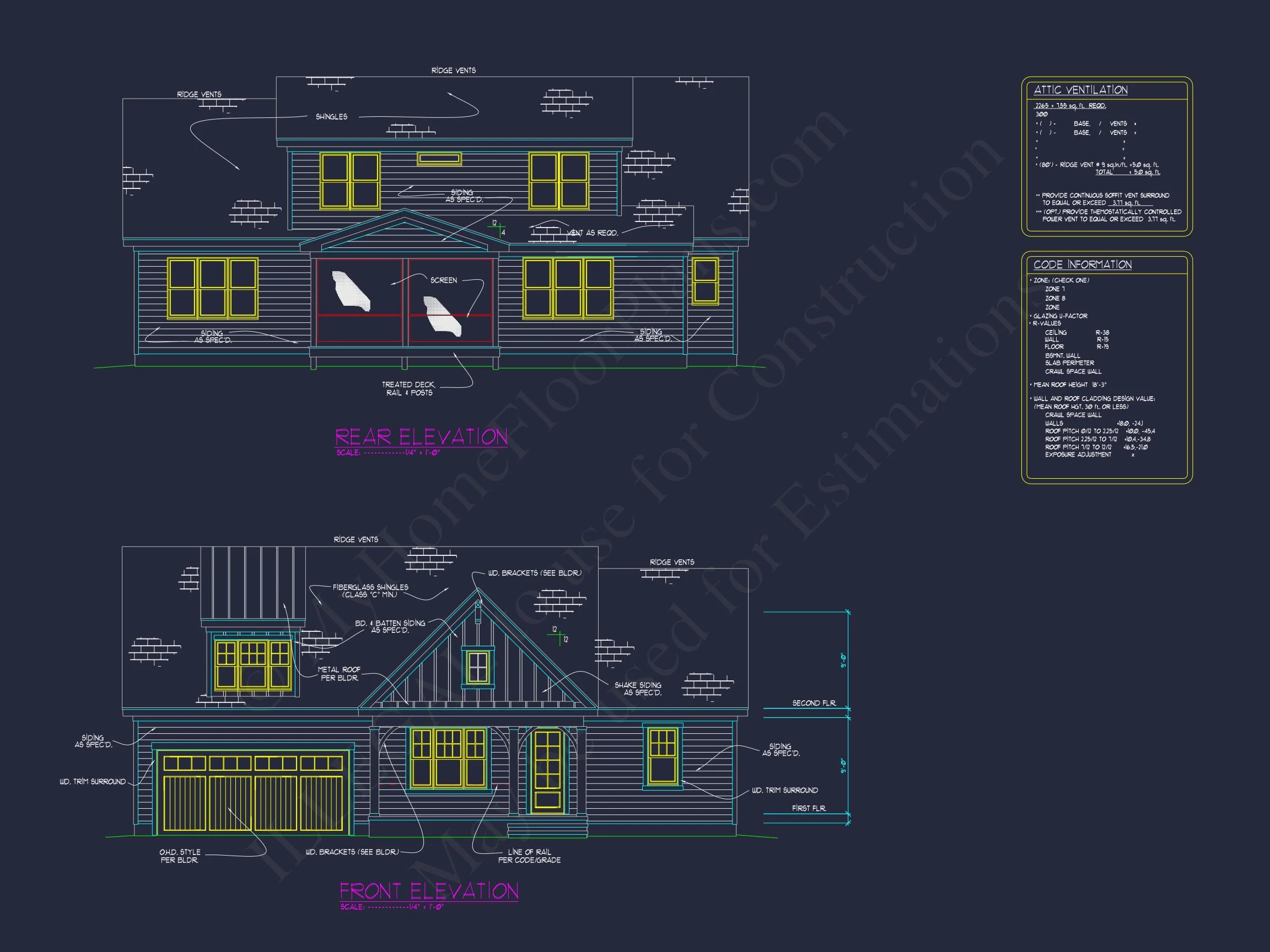 19-1553 HOUSE PLAN - Beautiful House Plan with 2 Floors, Craftsman Designs & CAD 2 Beautiful house Plan with 2 Floors, Craftsman Designs & CAD