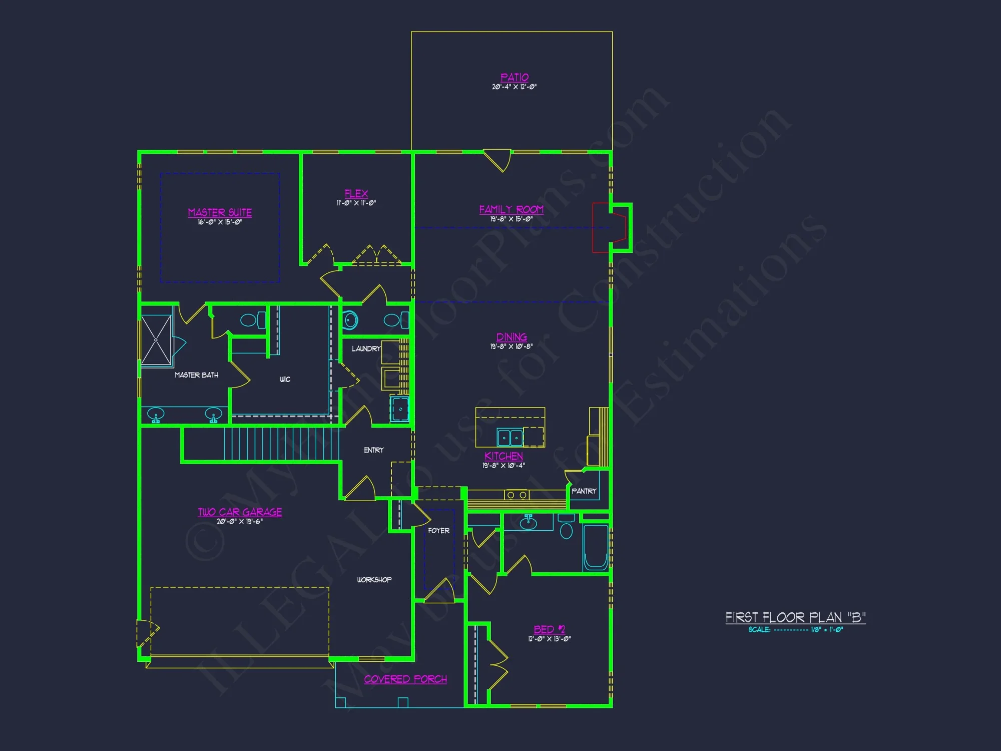 Stunning Craftsman house Plan with Open Floor Design and CAD Blueprint