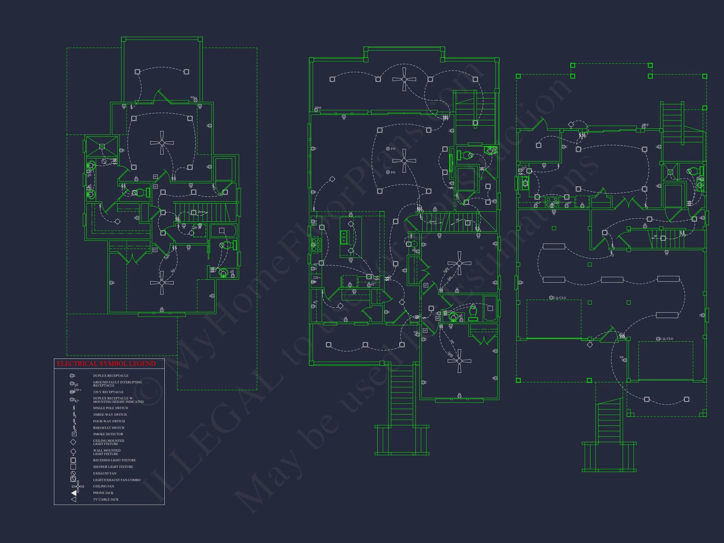 18-1674 HOUSE PLAN - Elegant Coastal House Floor Plan with CAD Architecture Designs 9 Elegant Coastal house Floor Plan with CAD Architecture Designs
