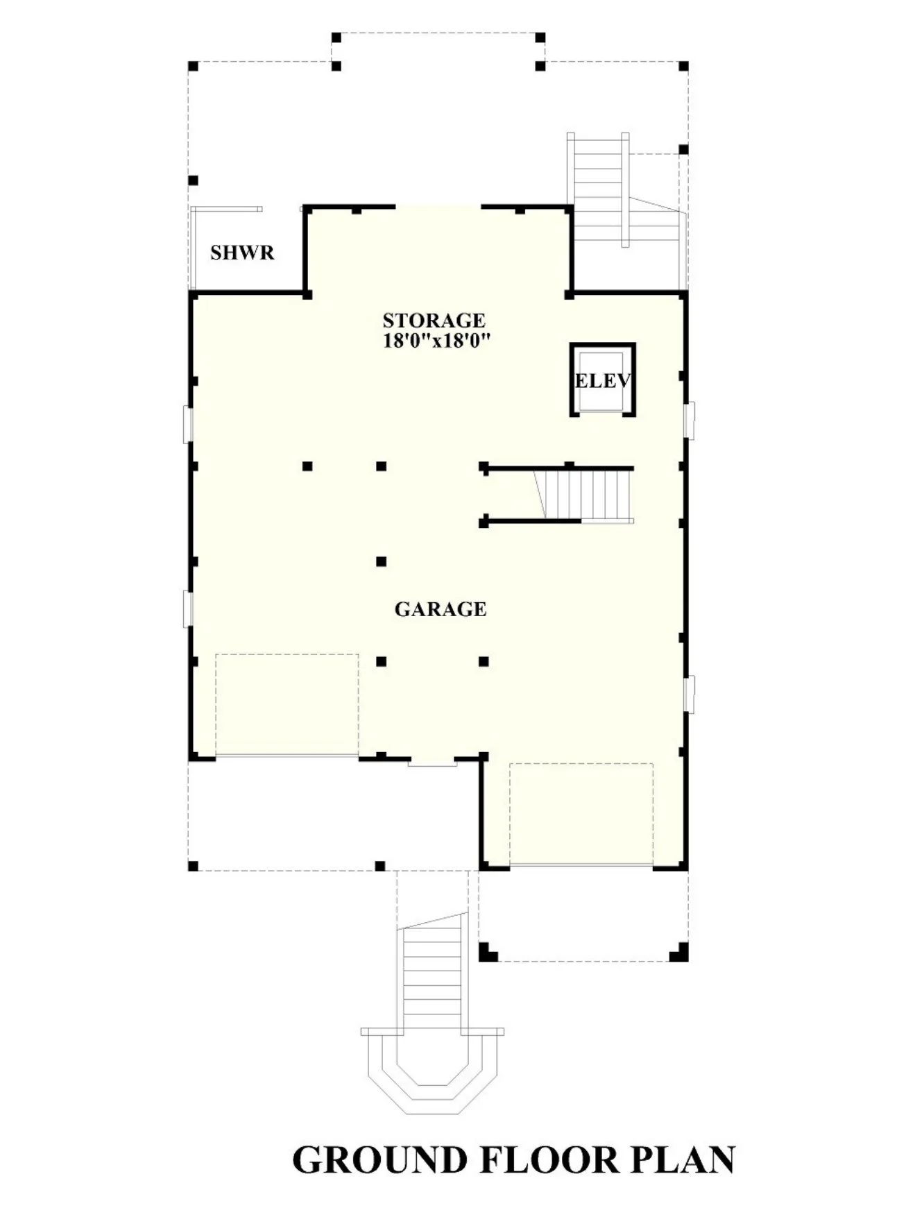18-1674 HOUSE PLAN - Elegant Coastal House Floor Plan with CAD Architecture Designs 2 Elegant Coastal house Floor Plan with CAD Architecture Designs