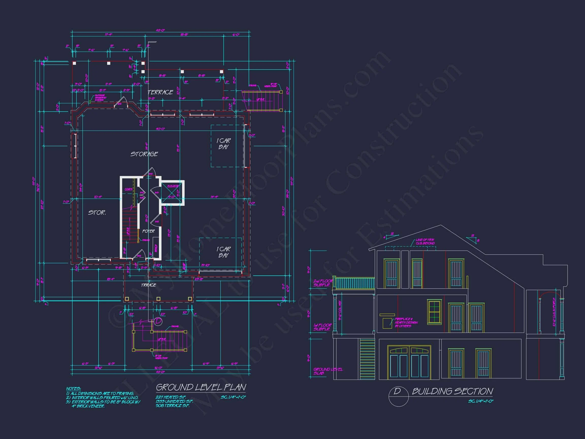 18-1412 HOUSE PLAN - Elegant Coastal House Floor Plan with Detailed CAD Designs 6 Elegant Coastal house Floor Plan with Detailed CAD Designs