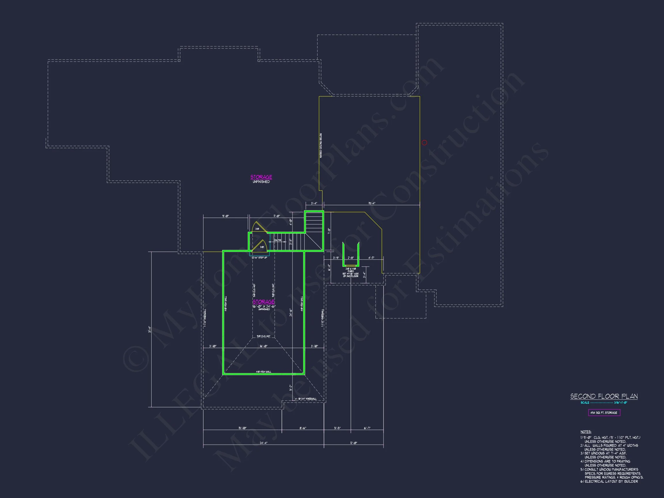 16-1183 HOUSE PLAN - Spacious House Plan with Traditional Ranch Design and CAD Blueprint 6 Spacious house Plan with Traditional Ranch Design and CAD Blueprint