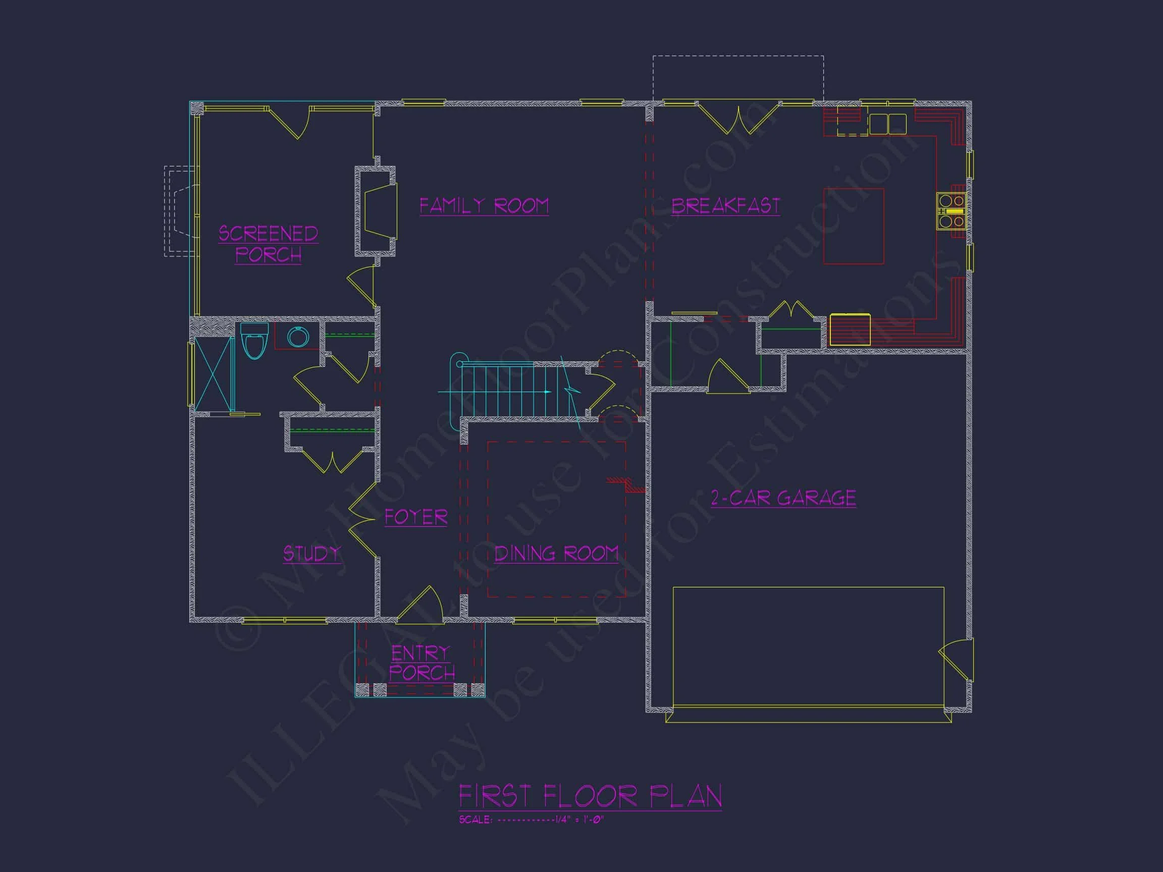 16-1175A HOUSE PLAN - Traditional House Plan with CAD Designs and Spacious Layout 4 Traditional house Plan with CAD Designs and Spacious Layout