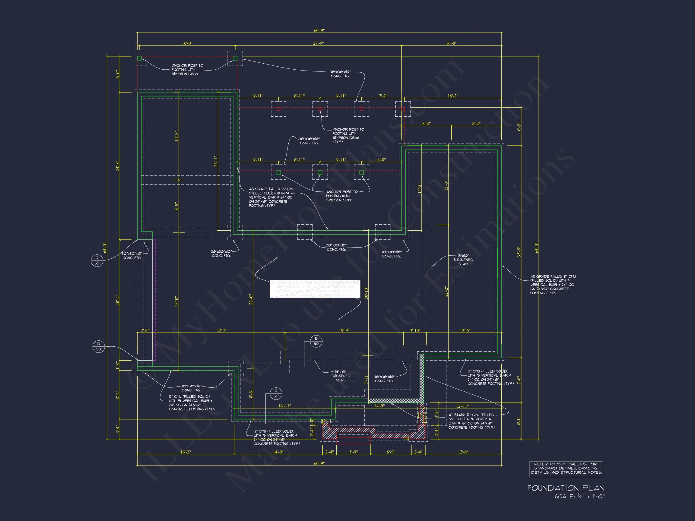 15-1255 HOUSE PLAN - Modern House Plan with 4 Bedrooms | 2-Story CAD Blueprint Designs 10 2-Story CAD Blueprint Designs