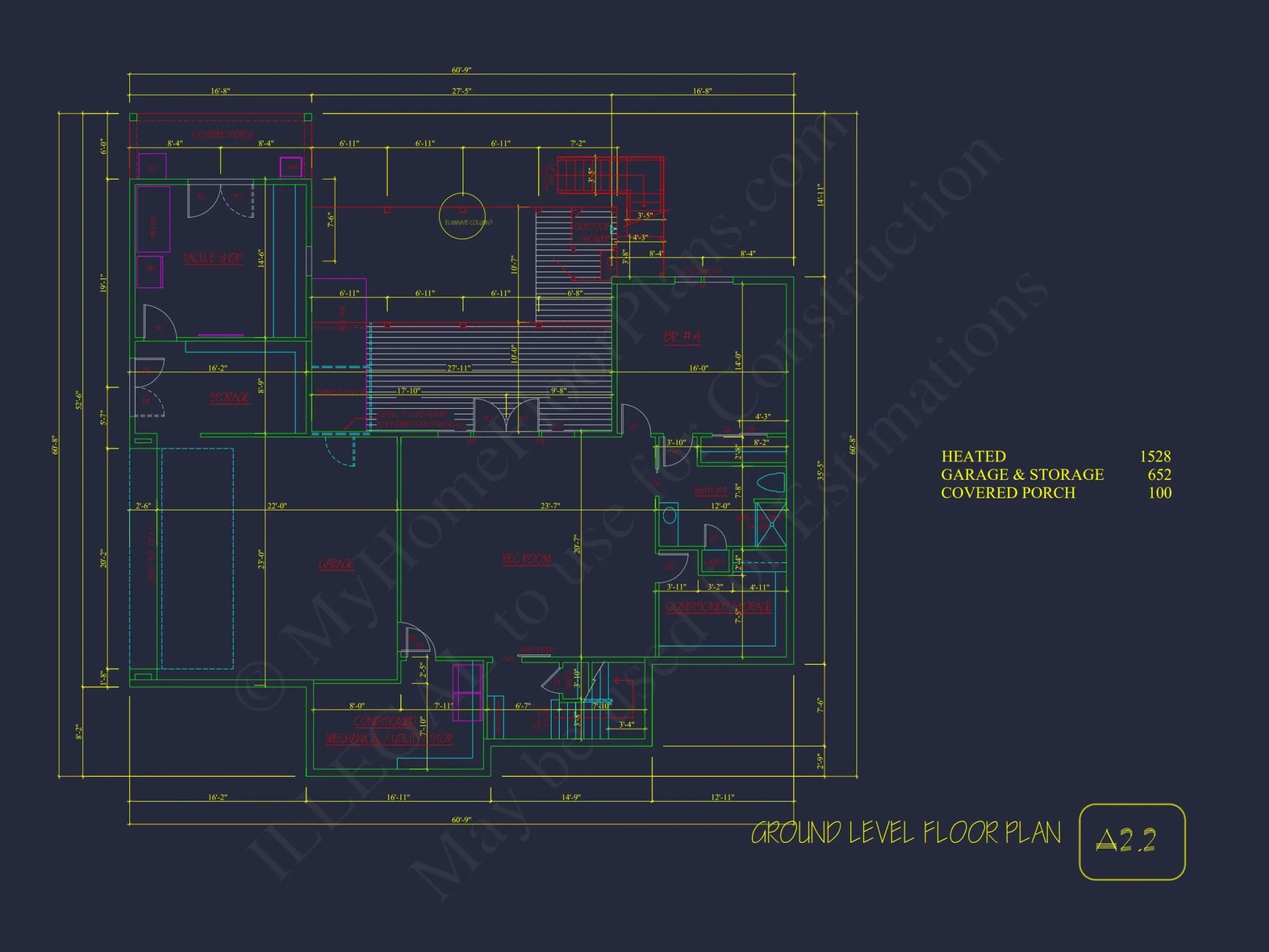Modern house Plan with 4 Bedrooms