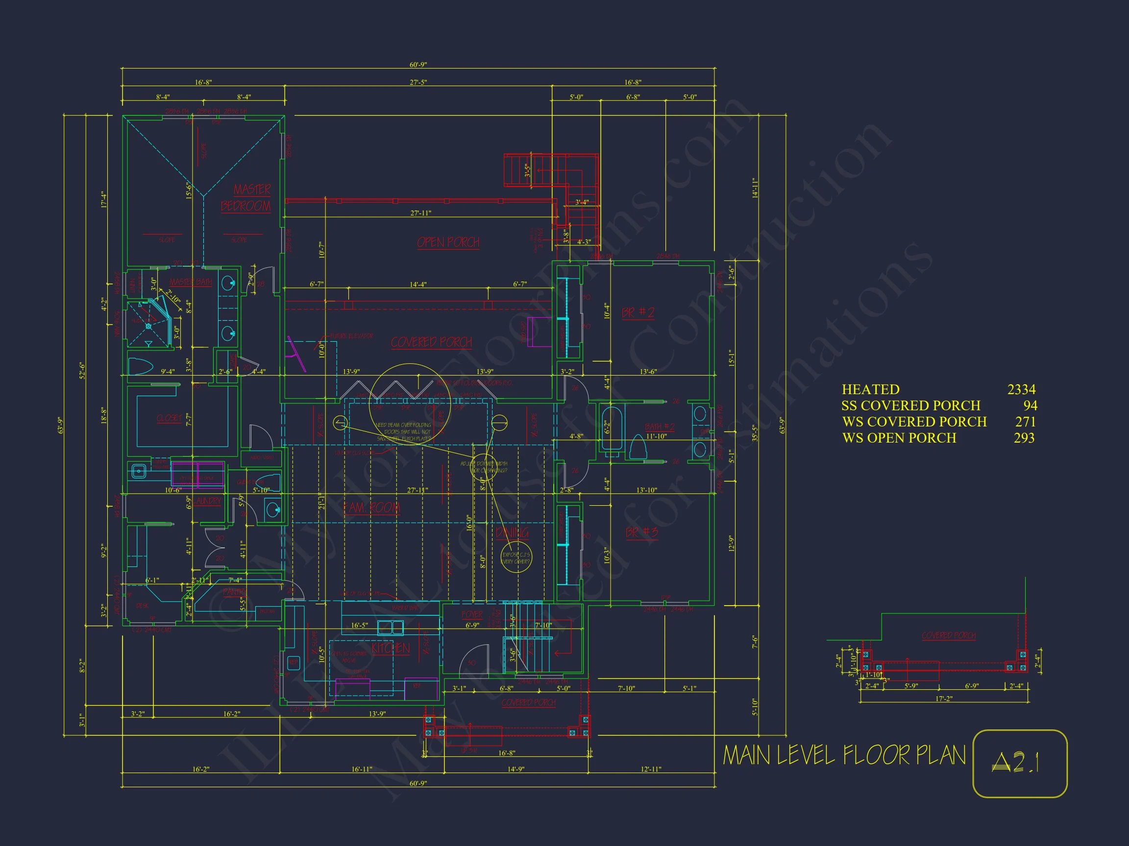 15-1255 HOUSE PLAN - Modern House Plan with 4 Bedrooms | 2-Story CAD Blueprint Designs 8 2-Story CAD Blueprint Designs