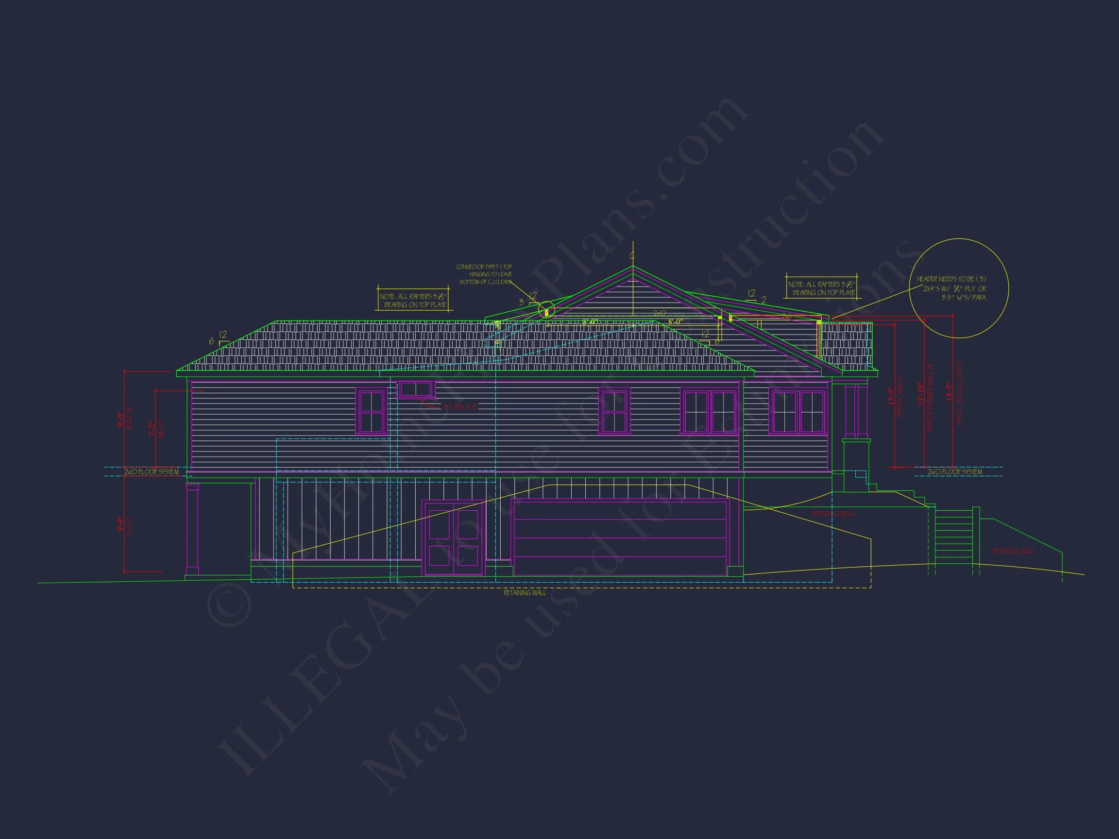 15-1255 HOUSE PLAN - Modern House Plan with 4 Bedrooms | 2-Story CAD Blueprint Designs 5 Modern house Plan with 4 Bedrooms