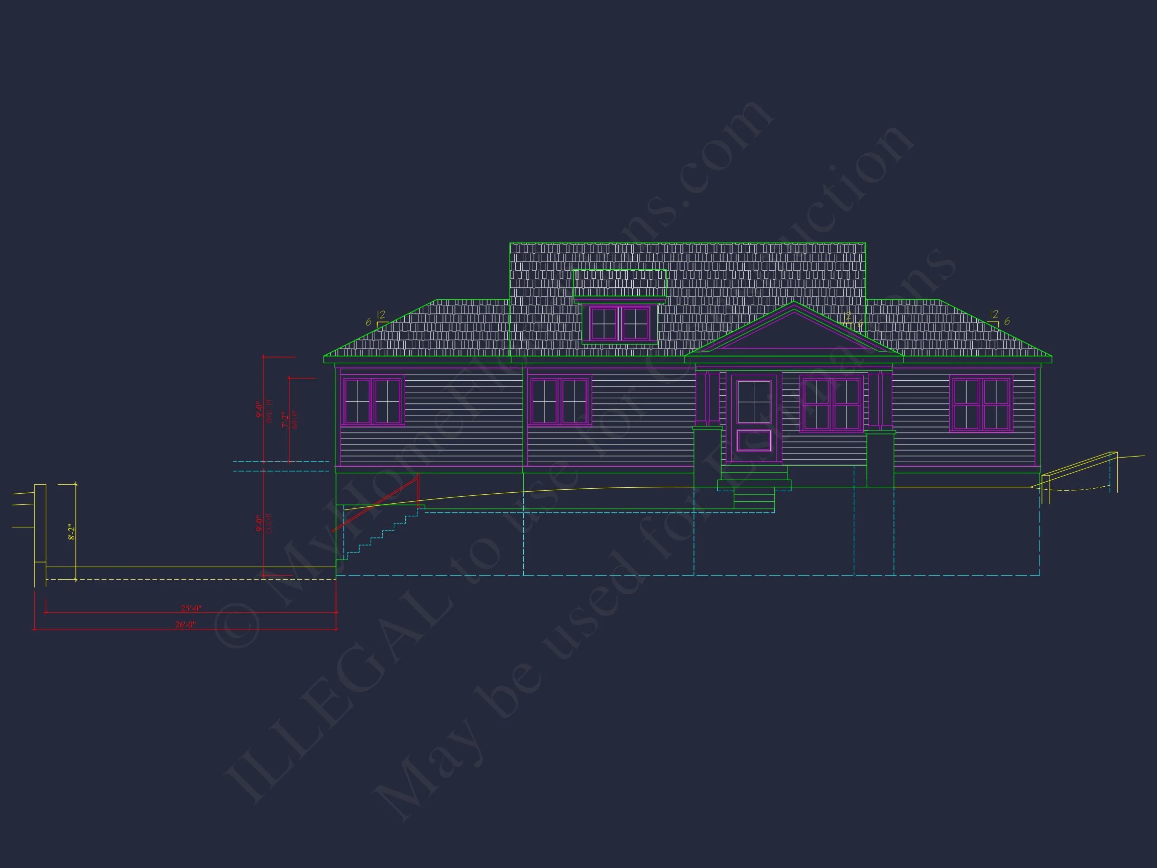 15-1255 HOUSE PLAN - Modern House Plan with 4 Bedrooms | 2-Story CAD Blueprint Designs 3 Modern house Plan with 4 Bedrooms