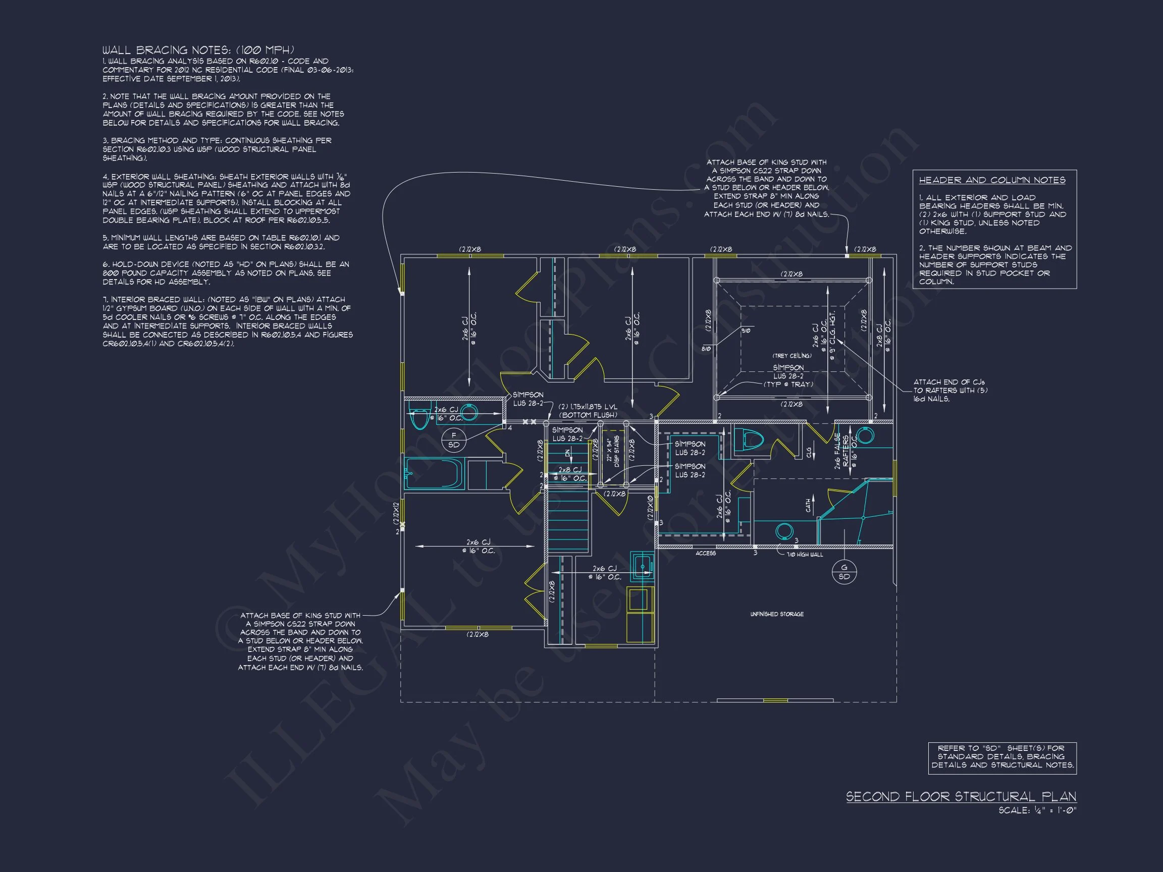 15-1043 HOUSE PLAN - Modern Craftsman House Plan with Detailed Blueprint 11 "Modern Craftsman house plan with detailed blueprint number 74"
