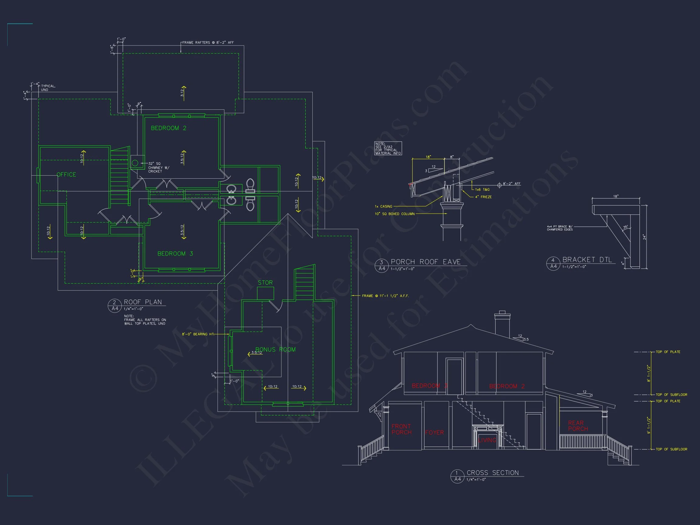 14-1771 HOUSE PLAN - Cape Cod House Plan - 3-Bed, 2-Bath, 1,850 SF 9 Craftsman house Floor Plan: 4 Bed, 3 Bath, 2, 796 Sq Ft