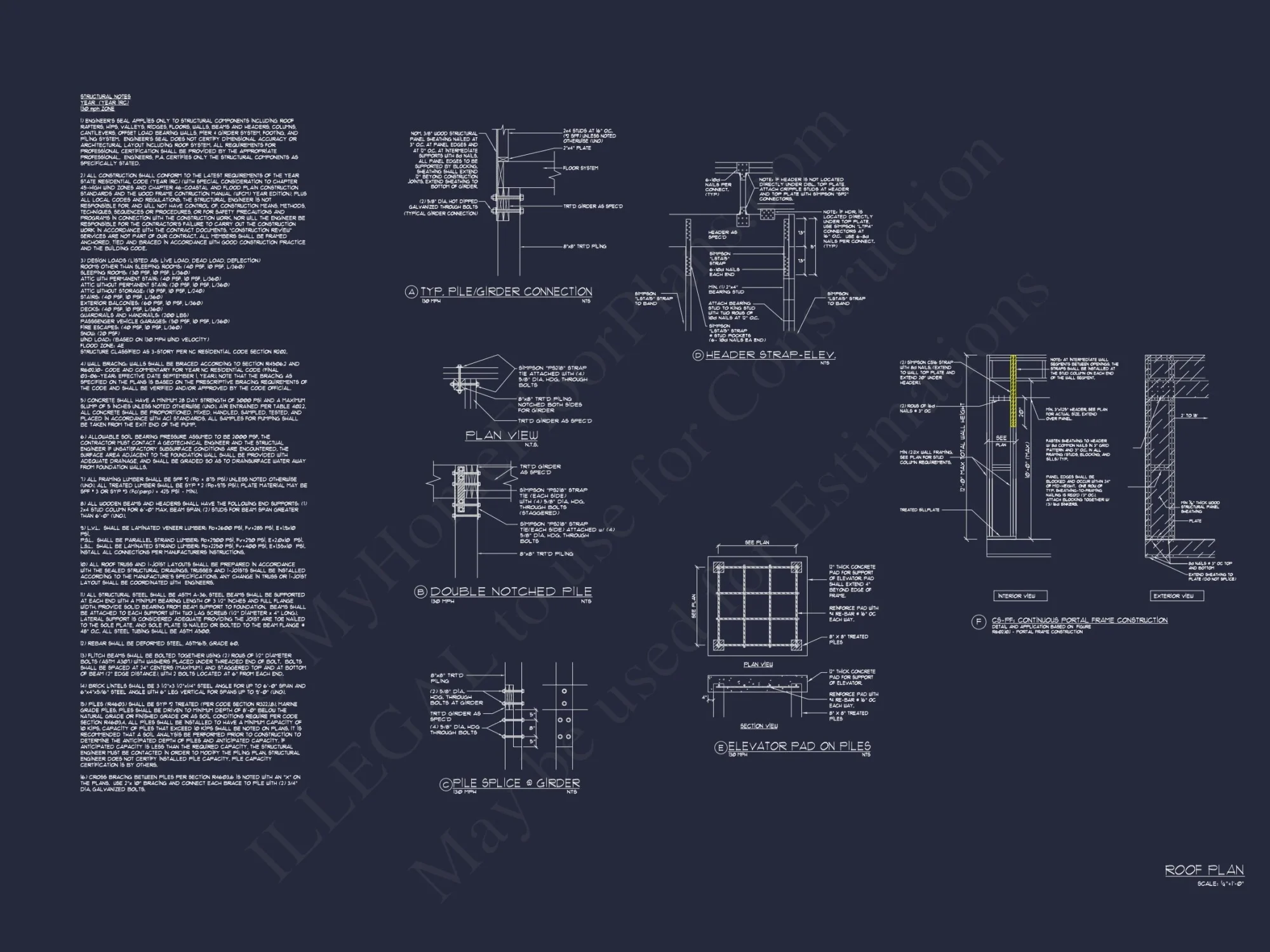 Beach house Floor Plan: 3-Story, 4 BR Coastal Blueprint