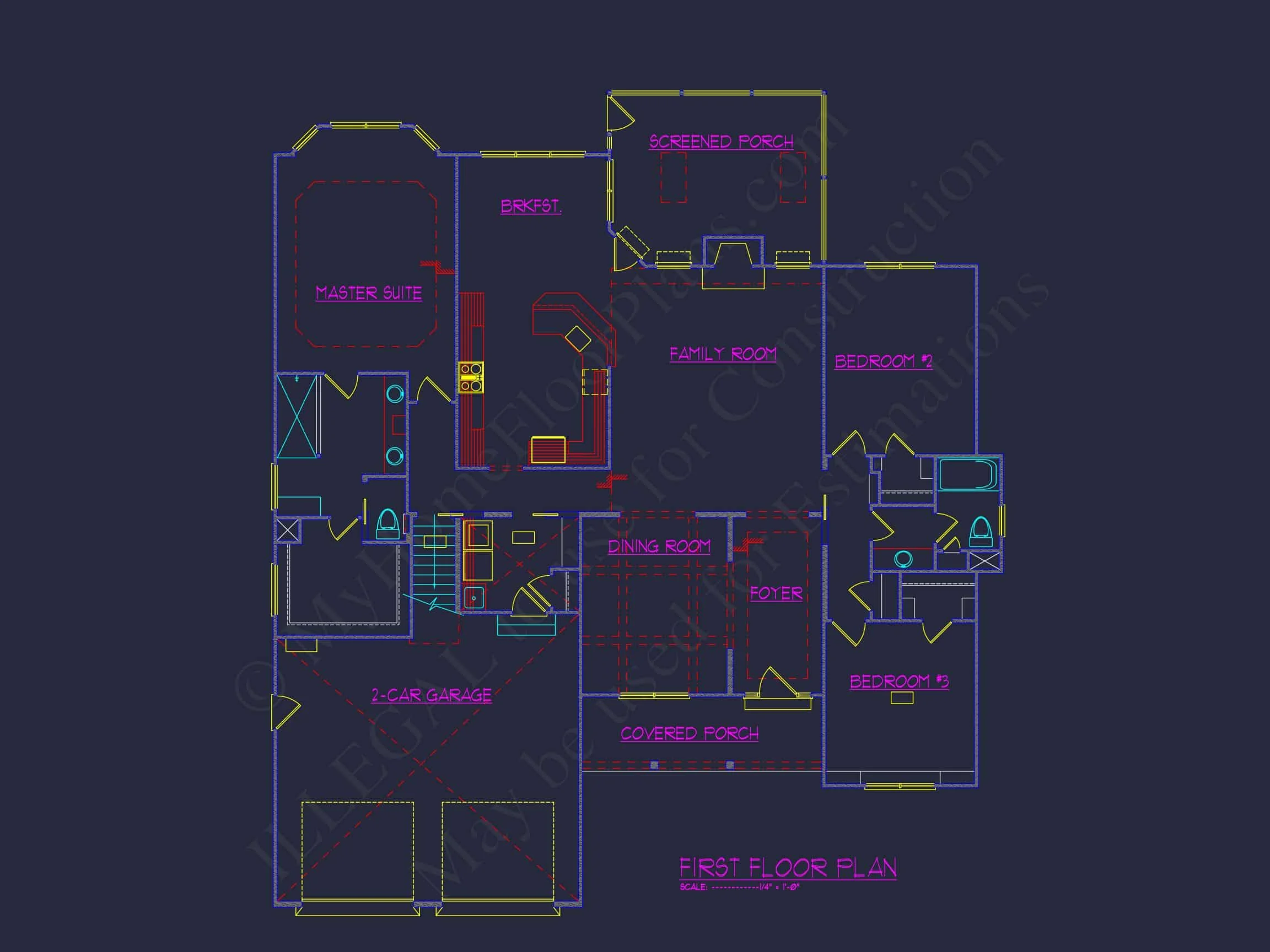 14-1565 HOUSE PLAN - Craftsman House Plan - 3-Bed, 2.5-Bath, 2310 SF 7 house Plan with Floor Plan, Blueprint, CAD & Designs