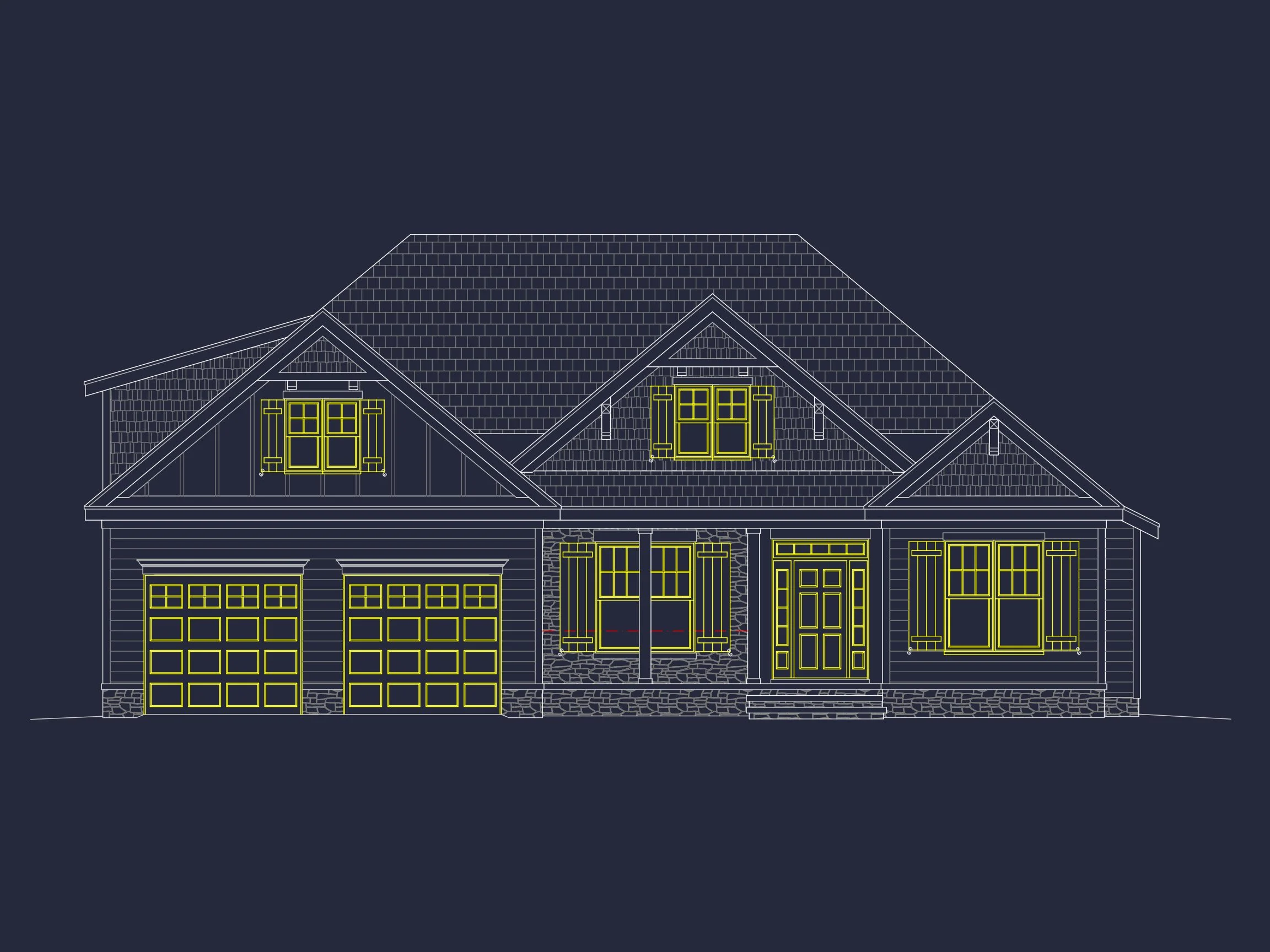 14-1565 HOUSE PLAN - Craftsman House Plan - 3-Bed, 2.5-Bath, 2310 SF 3 house Plan with Floor Plan, Blueprint, CAD & Designs
