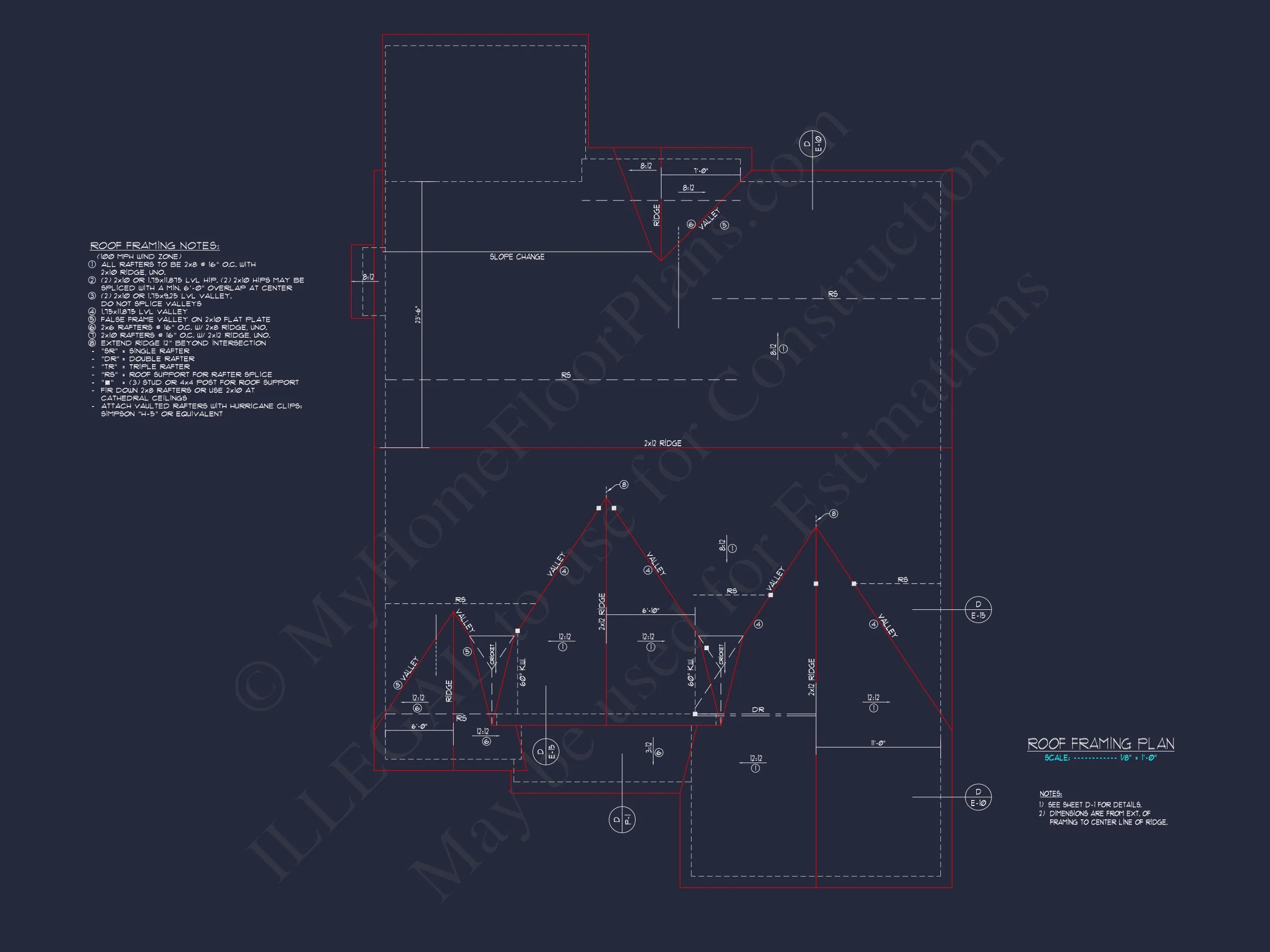 12-2697 HOUSE PLAN - Craftsman House Plan - 4-Bed, 3.5-Bath, 2834 SF 11 Craftsman house Floor Plan with 1.5 Stories and CAD Designs