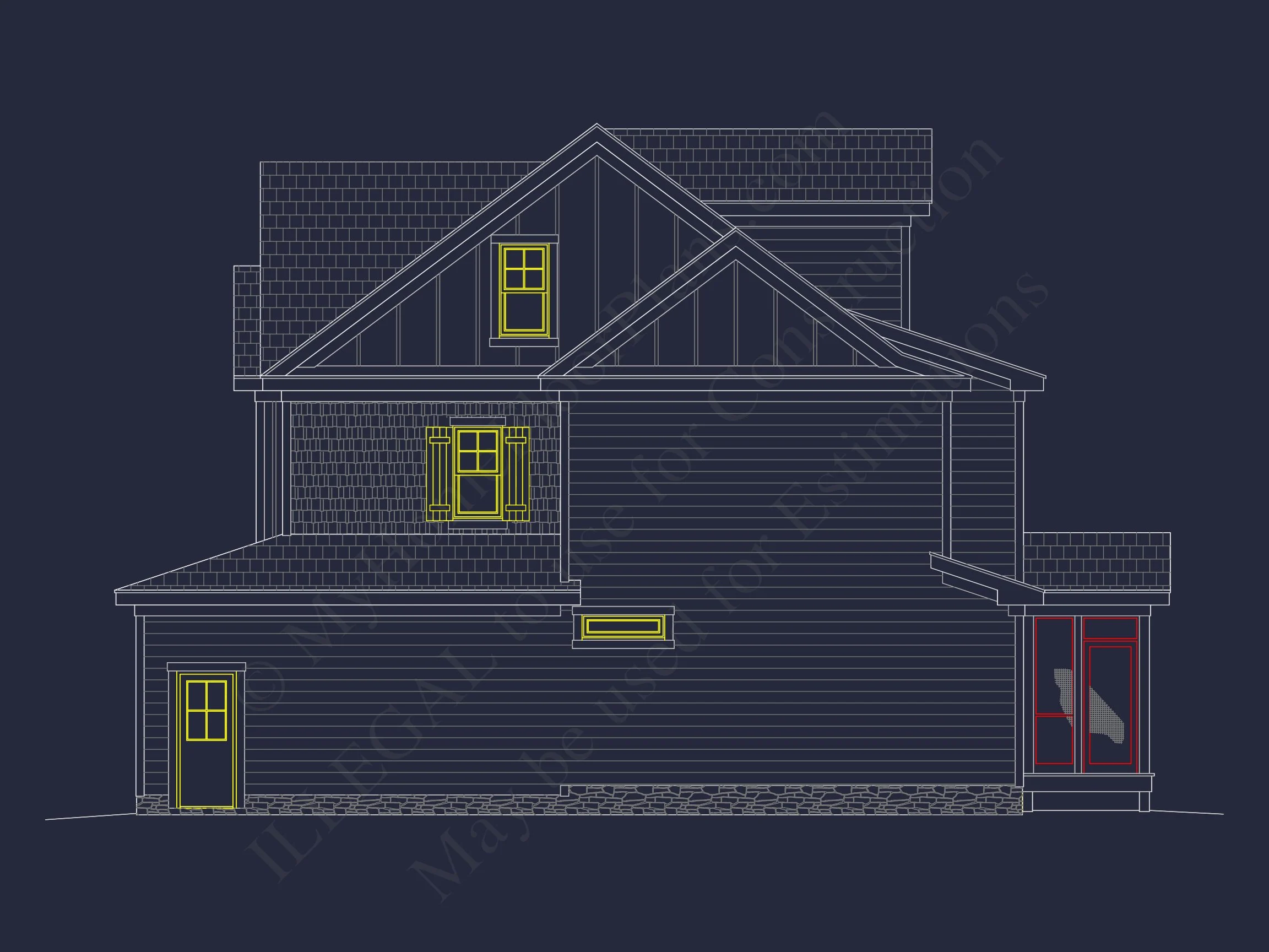 12-2095 HOUSE PLAN - Craftsman House Plan - 4-Bed, 3-Bath, 2,439 SF 8 Modern Craftsman house Plan with 4 Beds and 3 Baths in CAD Designs