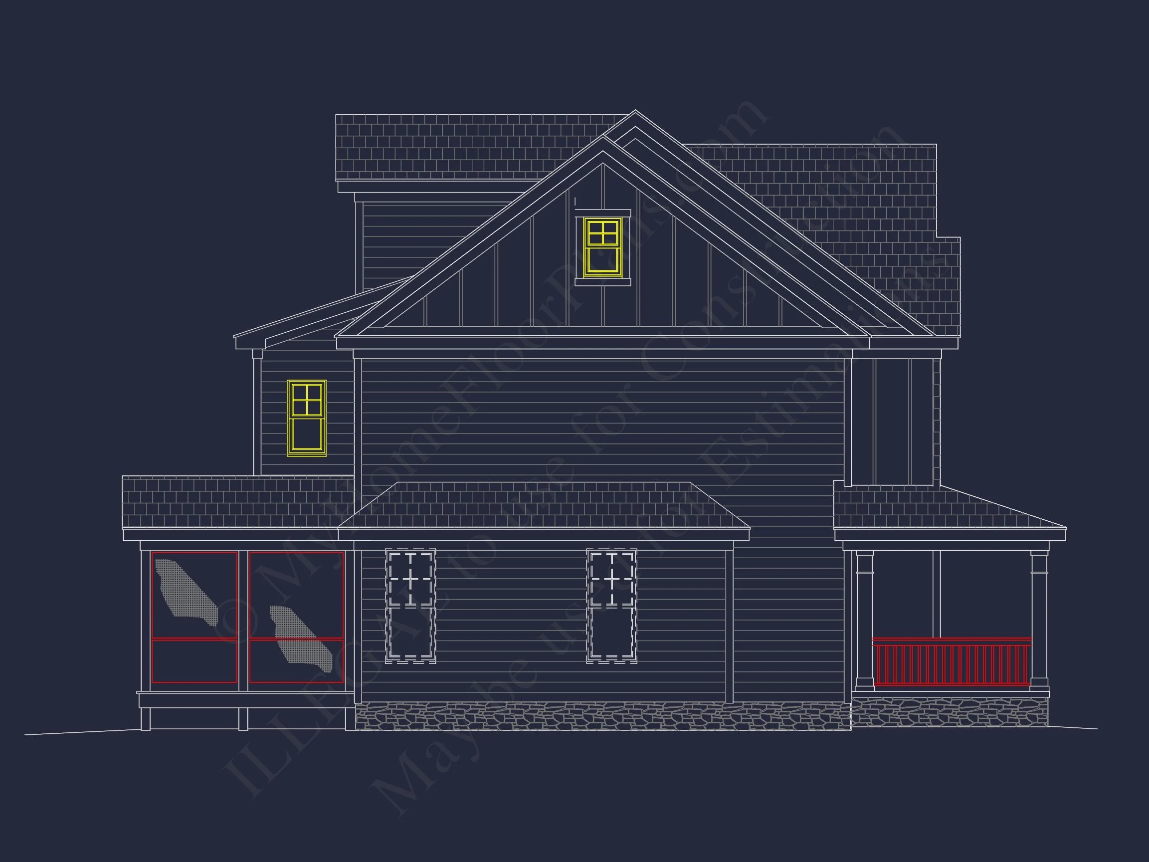 12-2095 HOUSE PLAN - Craftsman House Plan - 4-Bed, 3-Bath, 2,439 SF 7 Modern Craftsman house Plan with 4 Beds and 3 Baths in CAD Designs