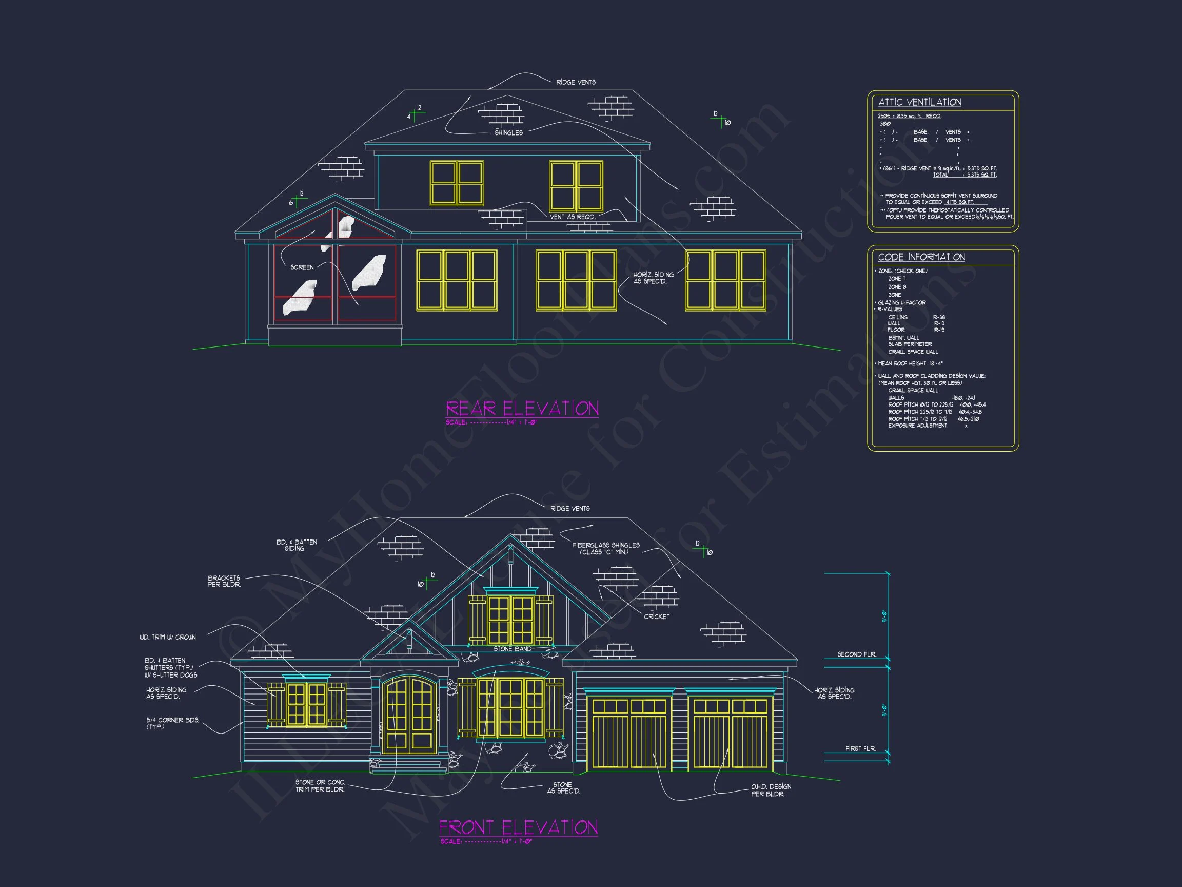 Craftsman Home Plan - 3-Bed, 2.5-Bath, 2,350 SF 3 Modern Craftsman house Plan with Spacious Floor Plans & CAD