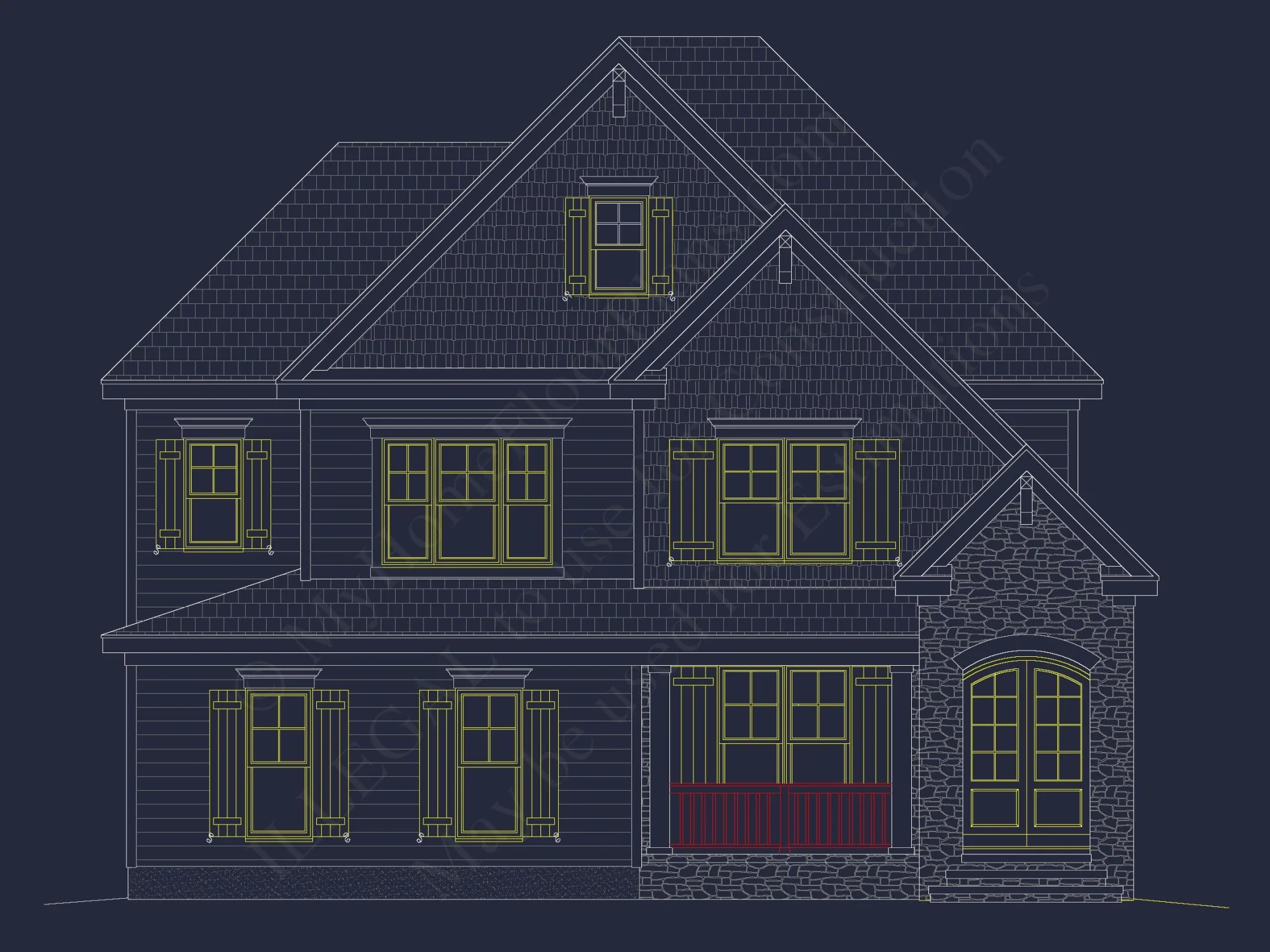 Modern Craftsman house Plan with Detailed Architecture Designs