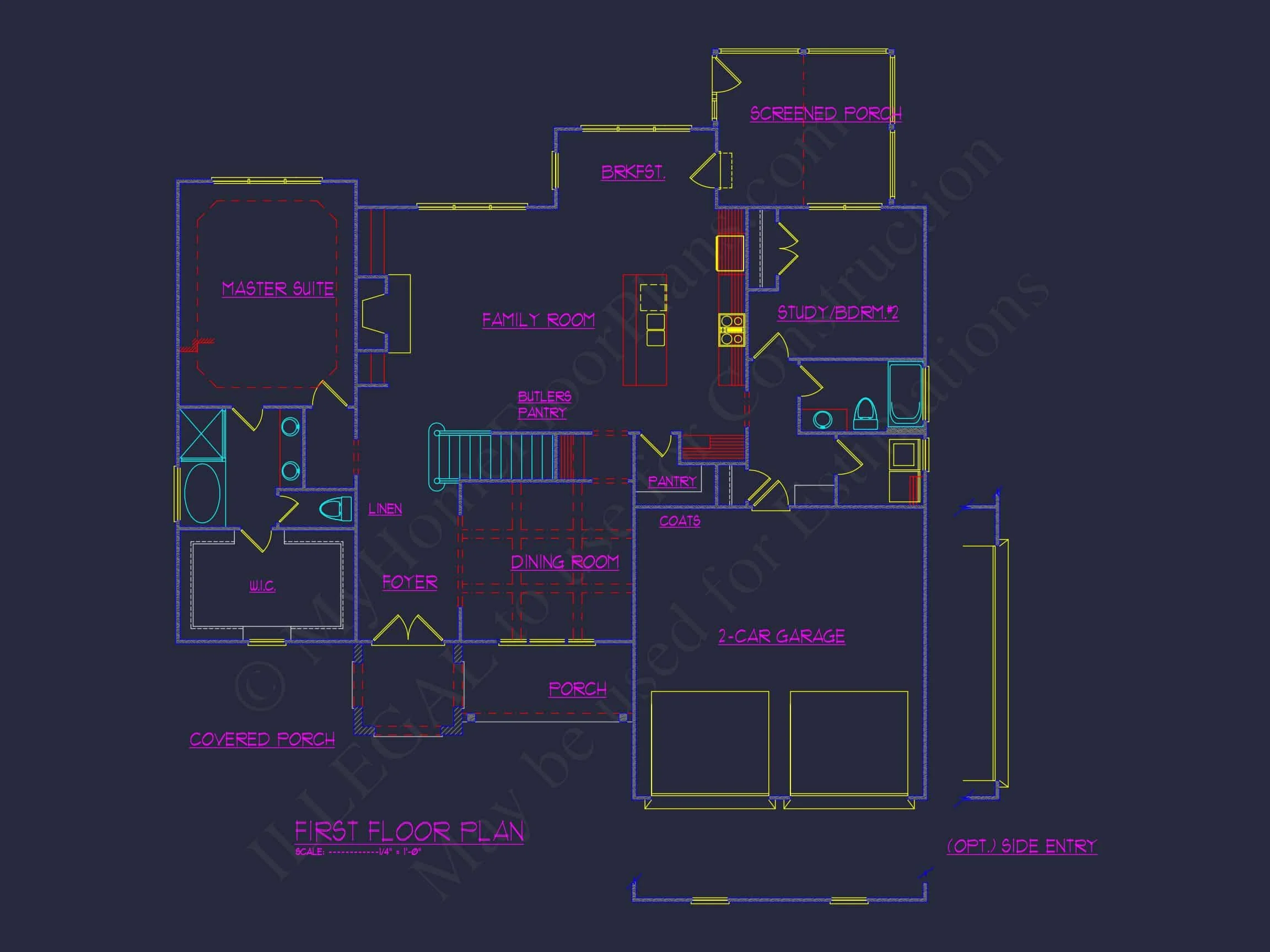 11-1040 HOUSE PLAN - Stunning 5-Bedroom House Plan with Spacious CAD Designs 8 Stunning 5-Bedroom house Plan with Spacious CAD Designs