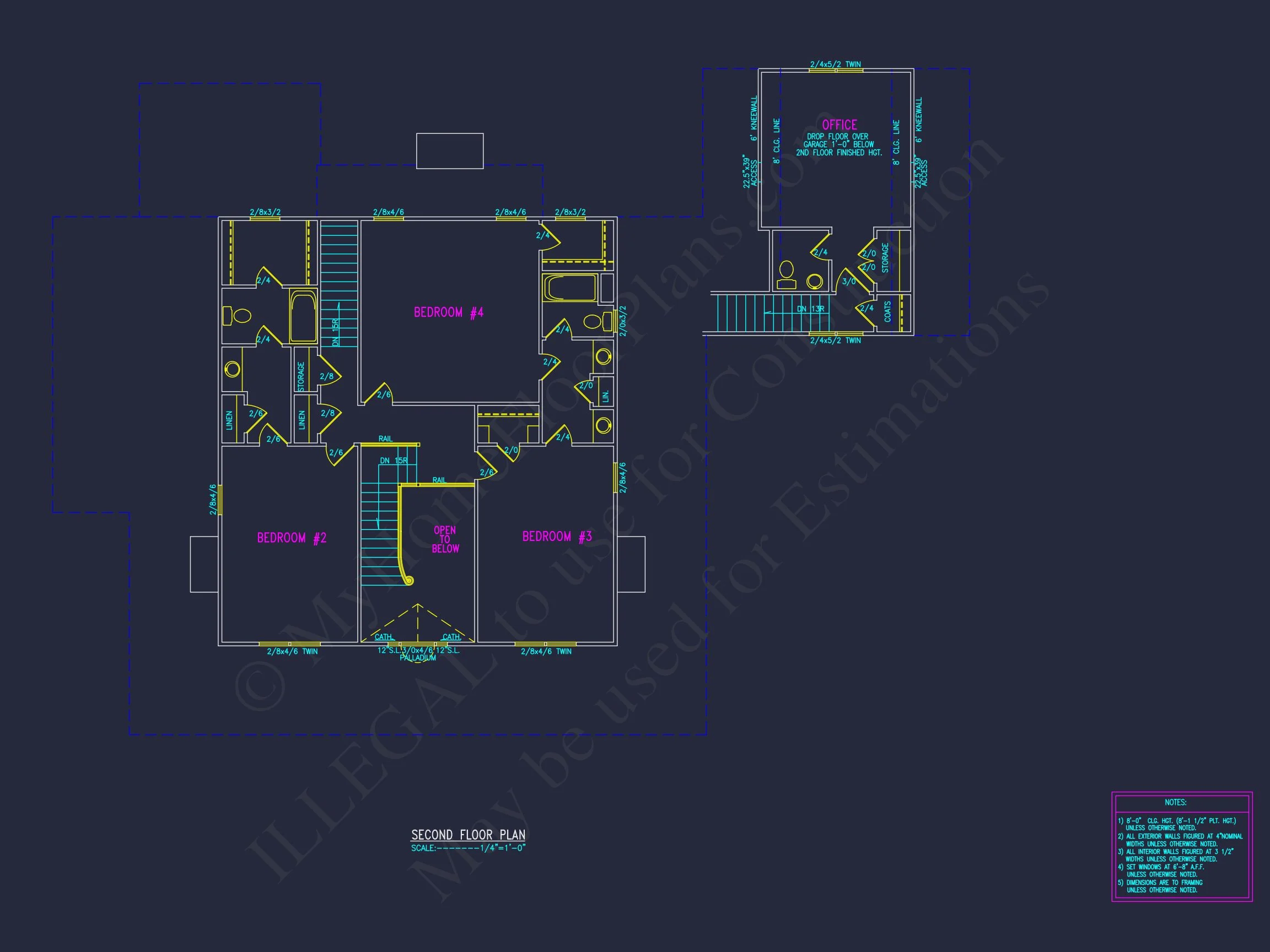 10-1867 HOUSE PLAN - Traditional 2-Story House Plan with 4 Bedrooms and Basement (82'-5"x59'-11") 6 Traditional 2-Story house Plan with 4 Bedrooms and Basement (82'-5"x59'-11")
