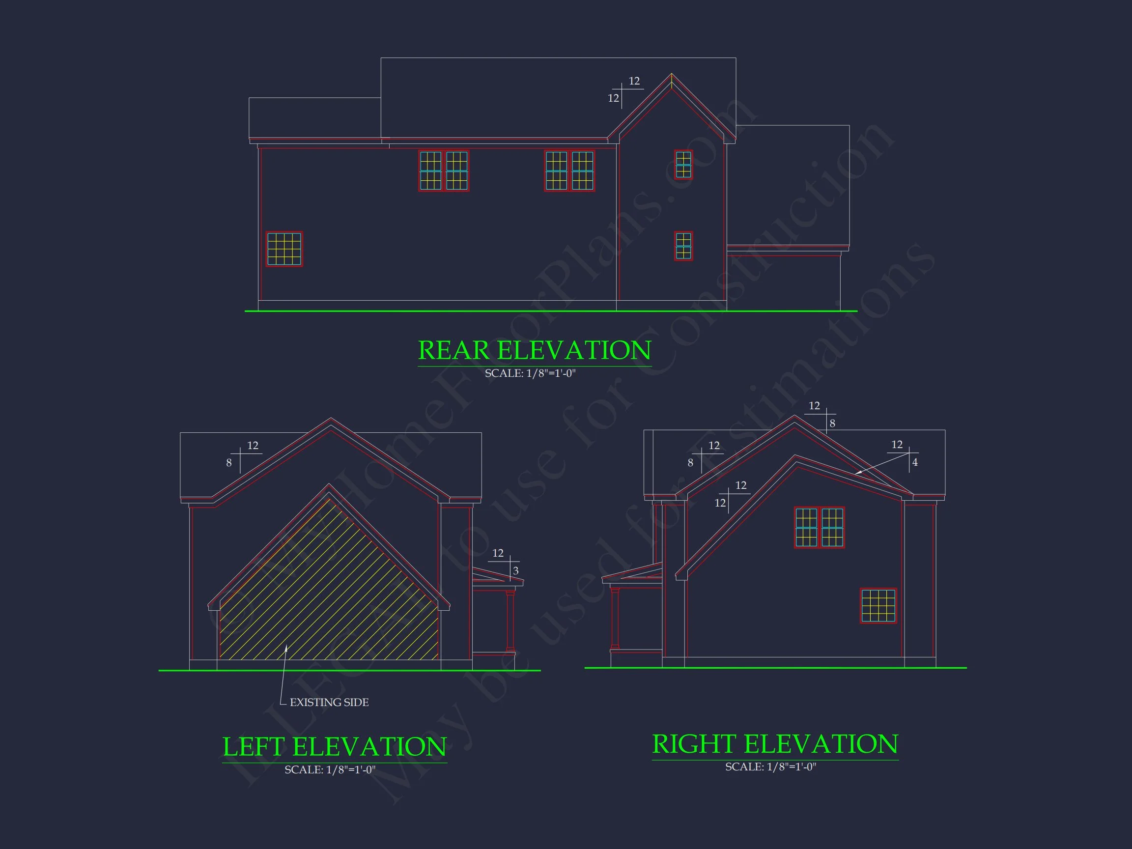 10-1772 HOUSE PLAN - Modern Colonial Revival House Plan with Detailed Floor Designs 4 Modern Colonial Revival house Plan with Detailed Floor Designs