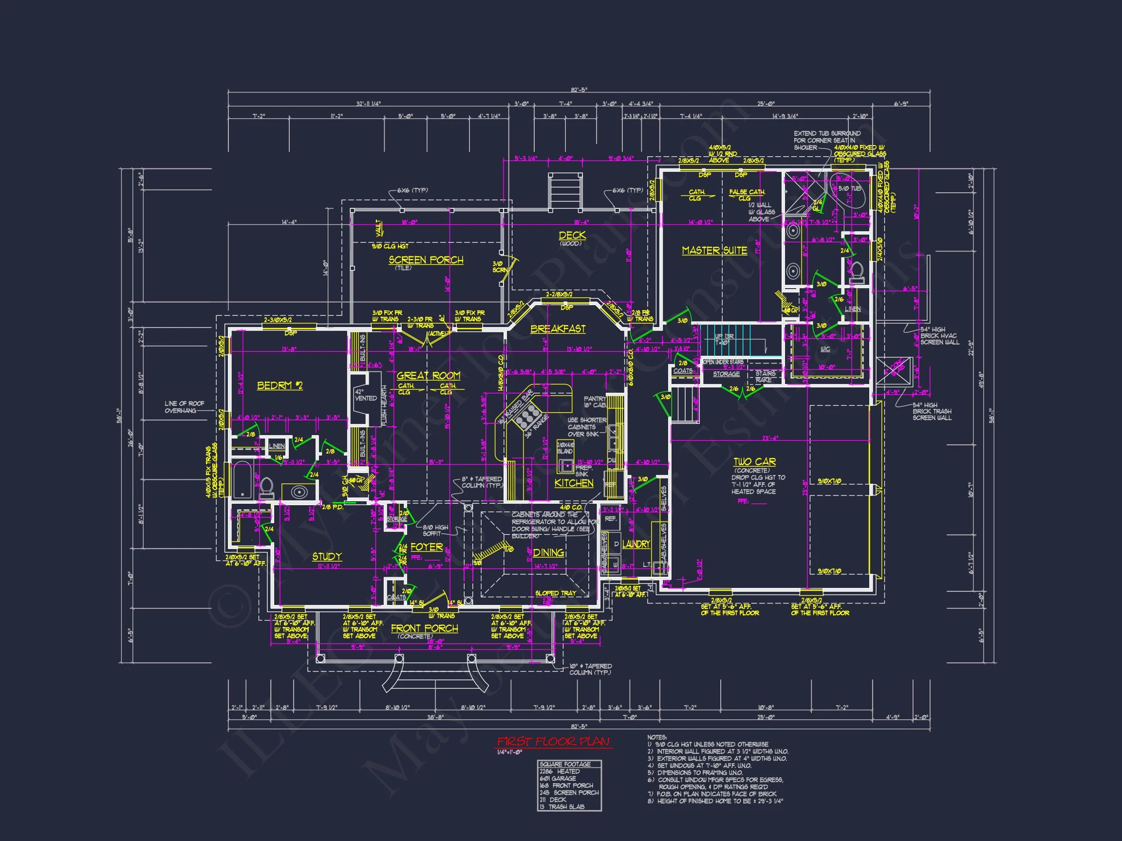 10-1755 HOUSE PLAN - Traditional 2-Story House Plan with 3 Beds & Garage | Blueprints & CAD Designs 13 Blueprints & CAD Designs