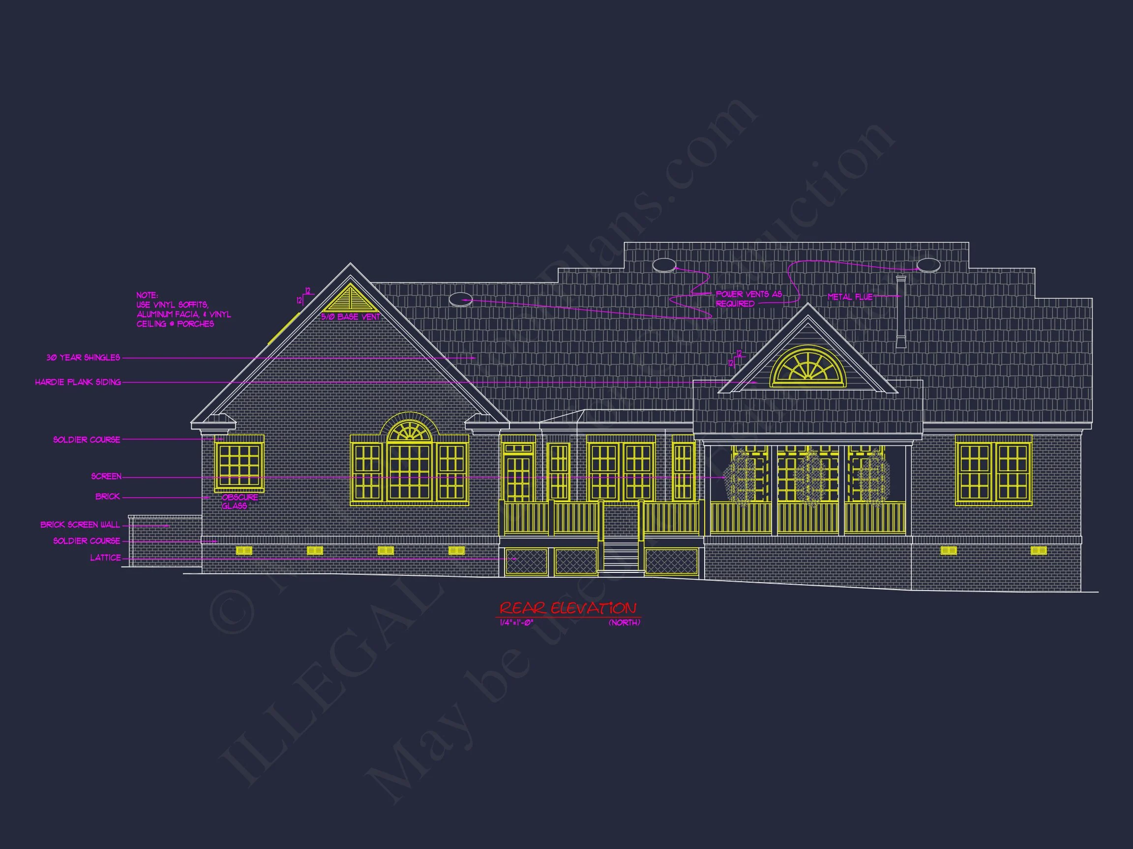 10-1755 HOUSE PLAN - Traditional 2-Story House Plan with 3 Beds & Garage | Blueprints & CAD Designs 11 Blueprints & CAD Designs