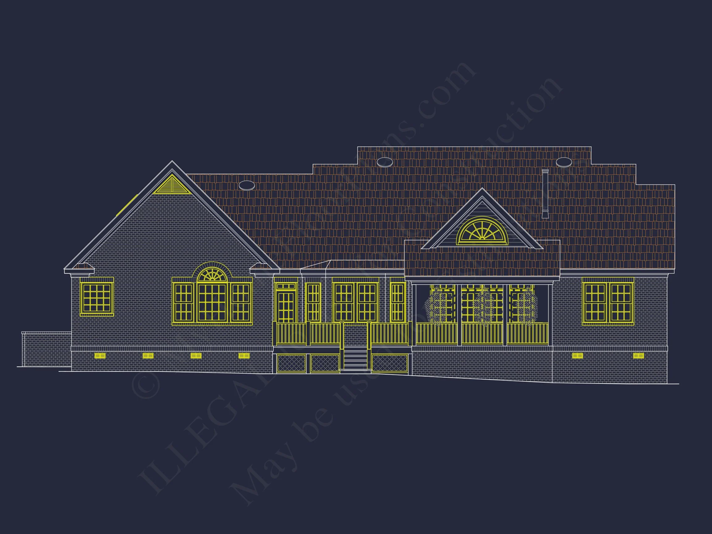 10-1755 HOUSE PLAN - Traditional 2-Story House Plan with 3 Beds & Garage | Blueprints & CAD Designs 5 Blueprints & CAD Designs