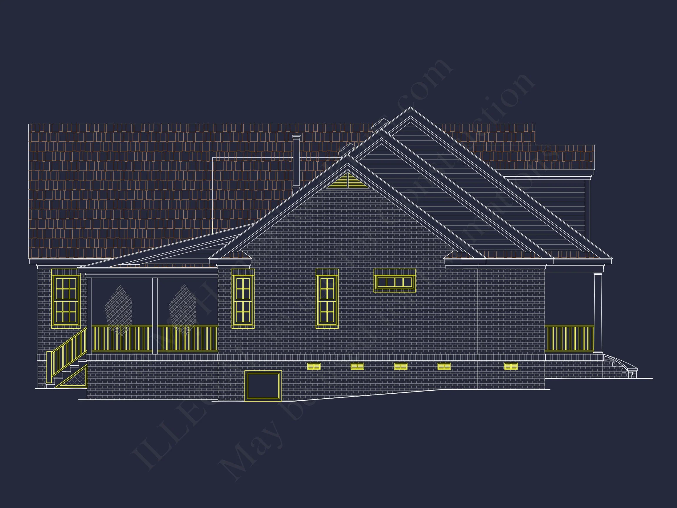 10-1755 HOUSE PLAN - Traditional 2-Story House Plan with 3 Beds & Garage | Blueprints & CAD Designs 4 Traditional 2-Story house Plan with 3 Beds & Garage