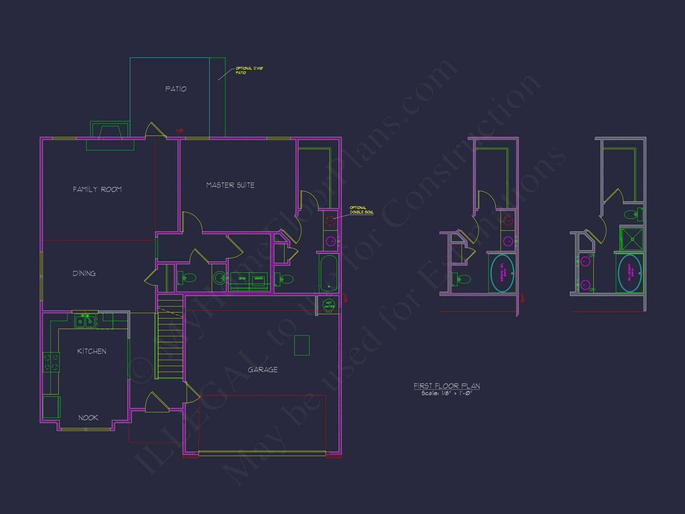9-1449 HOUSE PLAN - Traditional Home Plan - 4-Bed, 2.5-Bath, 2,150 SF 7 Modern Suburban house Plan with 2 Stories and Open Floor Design