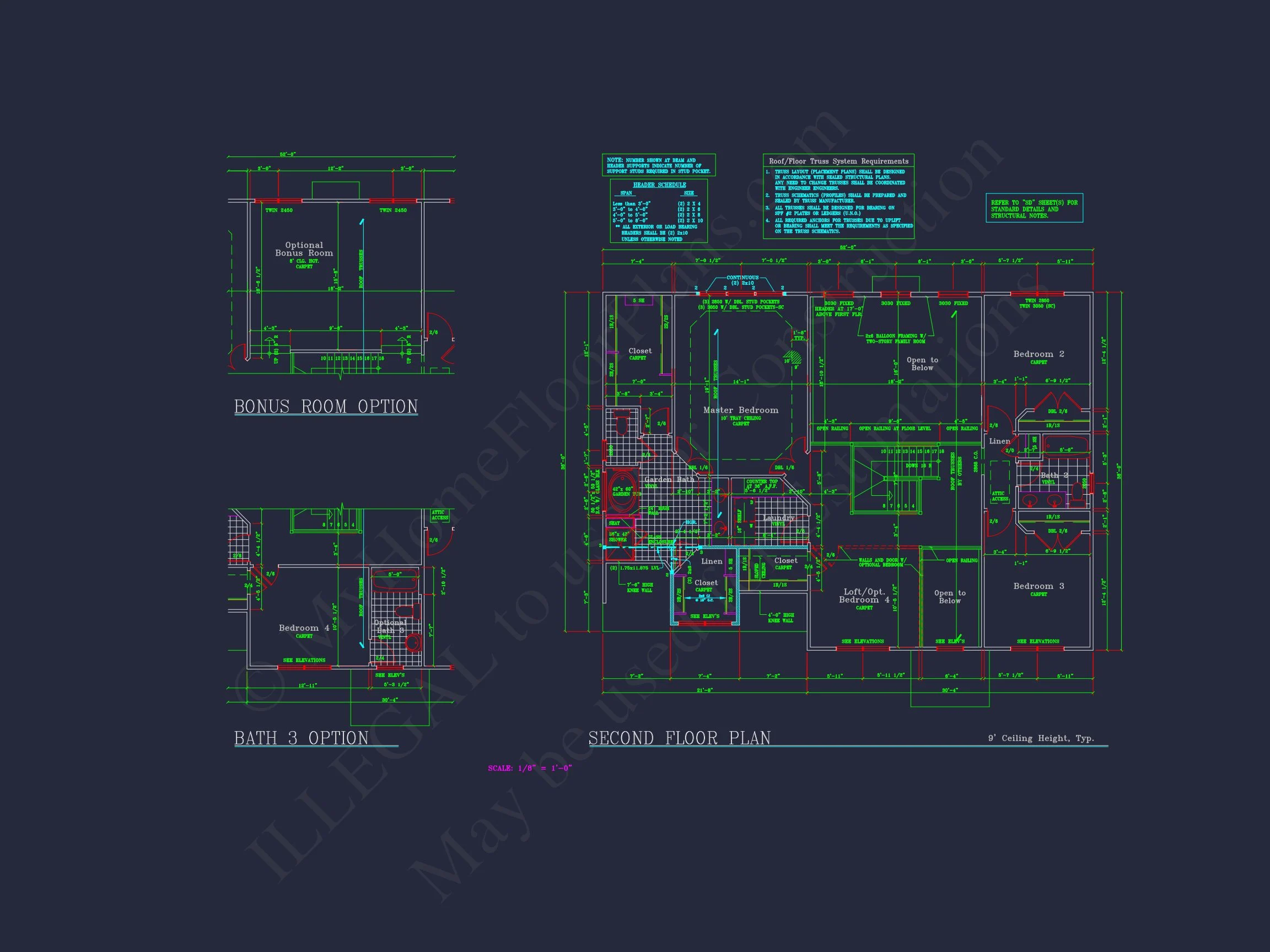 8-1522 HOUSE PLAN - Colonial Home Plan - 4-Bed, 3-Bath, 3,200 SF 14 Elegant Two-Story house Plan with CAD Designs and Blueprints