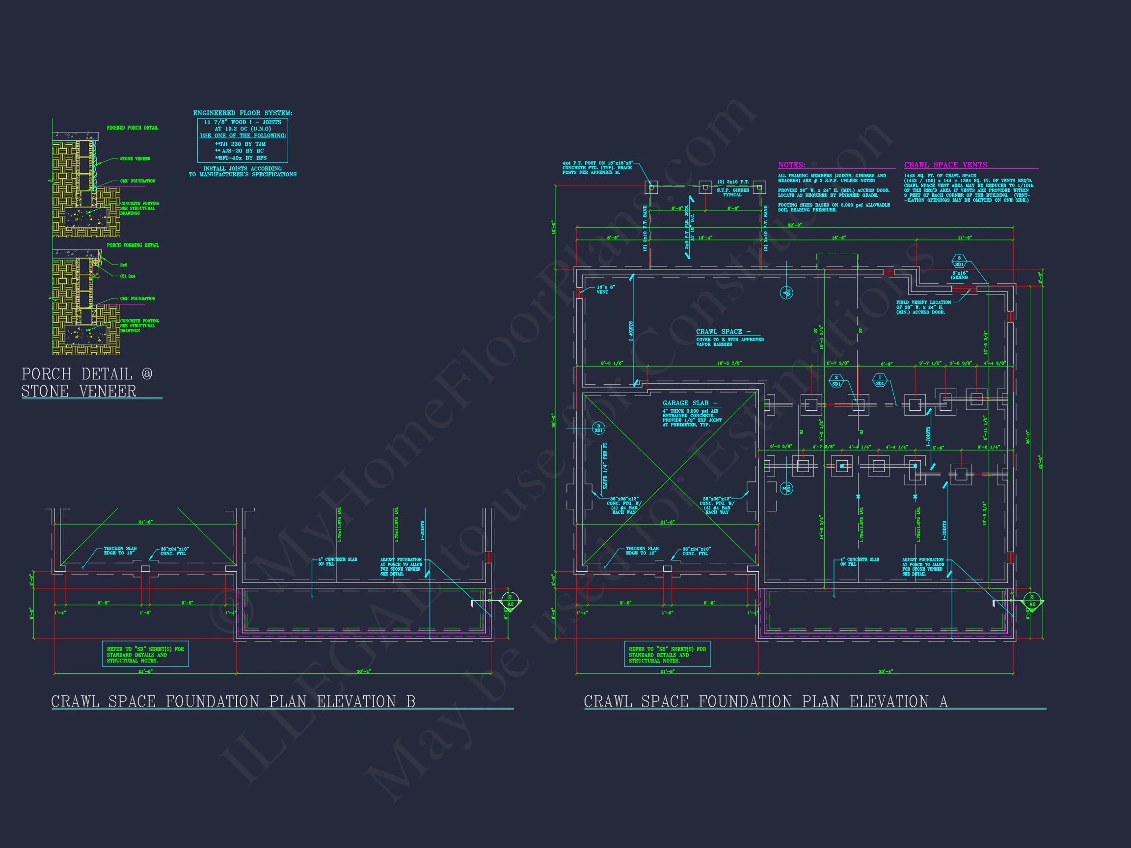 8-1522 HOUSE PLAN - Colonial Home Plan - 4-Bed, 3-Bath, 3,200 SF 8 Elegant Two-Story house Plan with CAD Designs and Blueprints