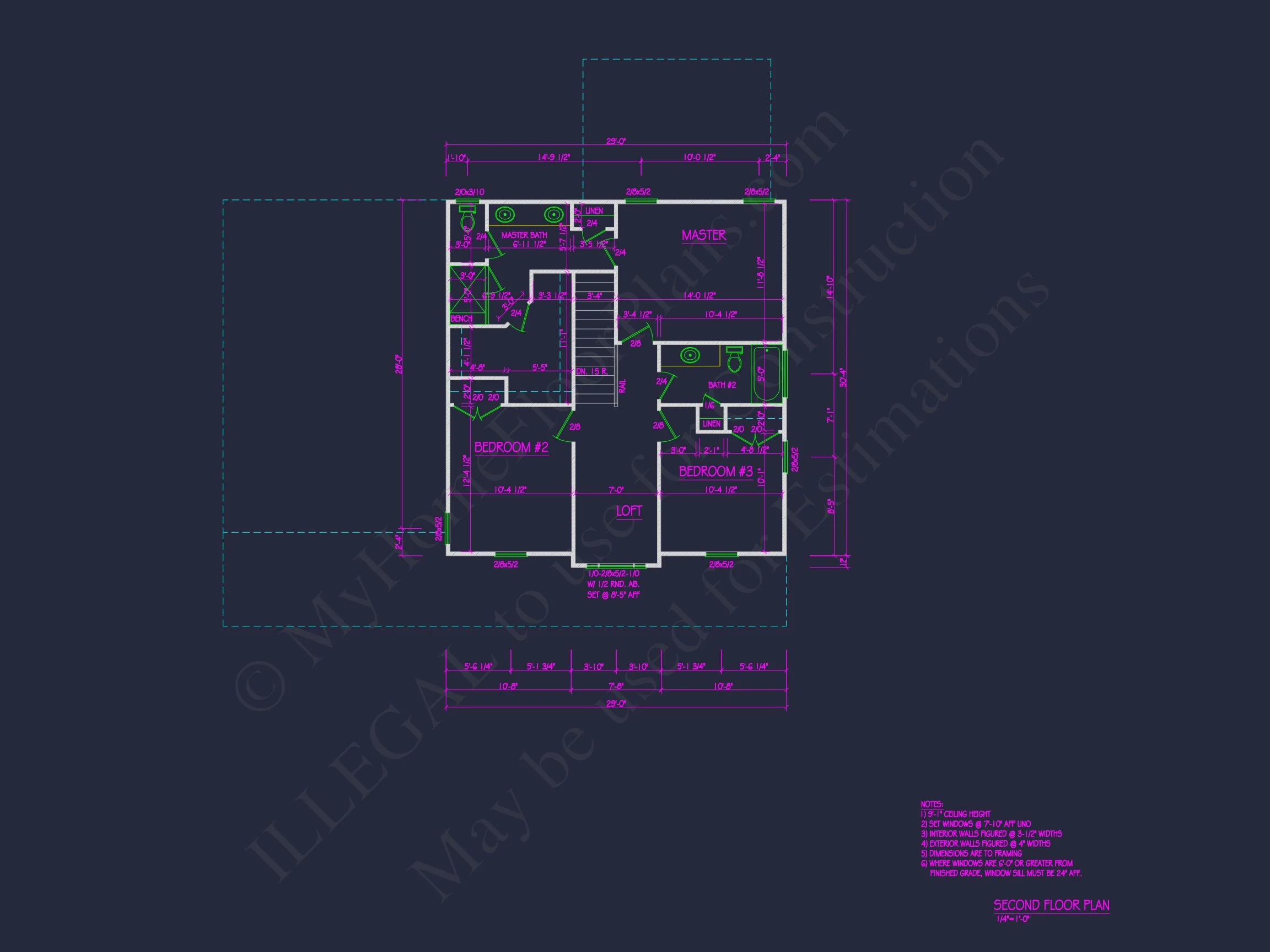 Traditional Colonial Home Plan - 3-Bed, 2-Bath, 1,853 SF 7 Beautiful 2-Story house Plan with CAD Architecture Designs
