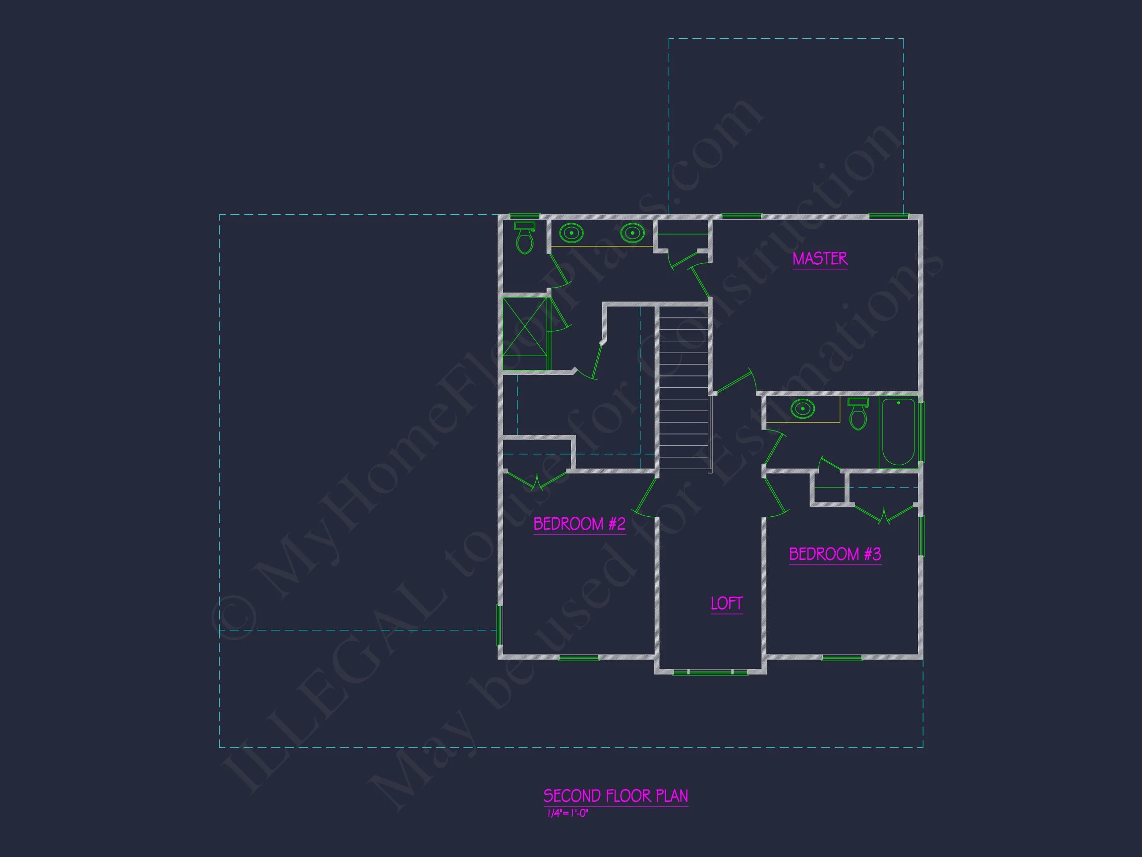 Traditional Colonial Home Plan - 3-Bed, 2-Bath, 1,853 SF 5 Beautiful 2-Story house Plan with CAD Architecture Designs