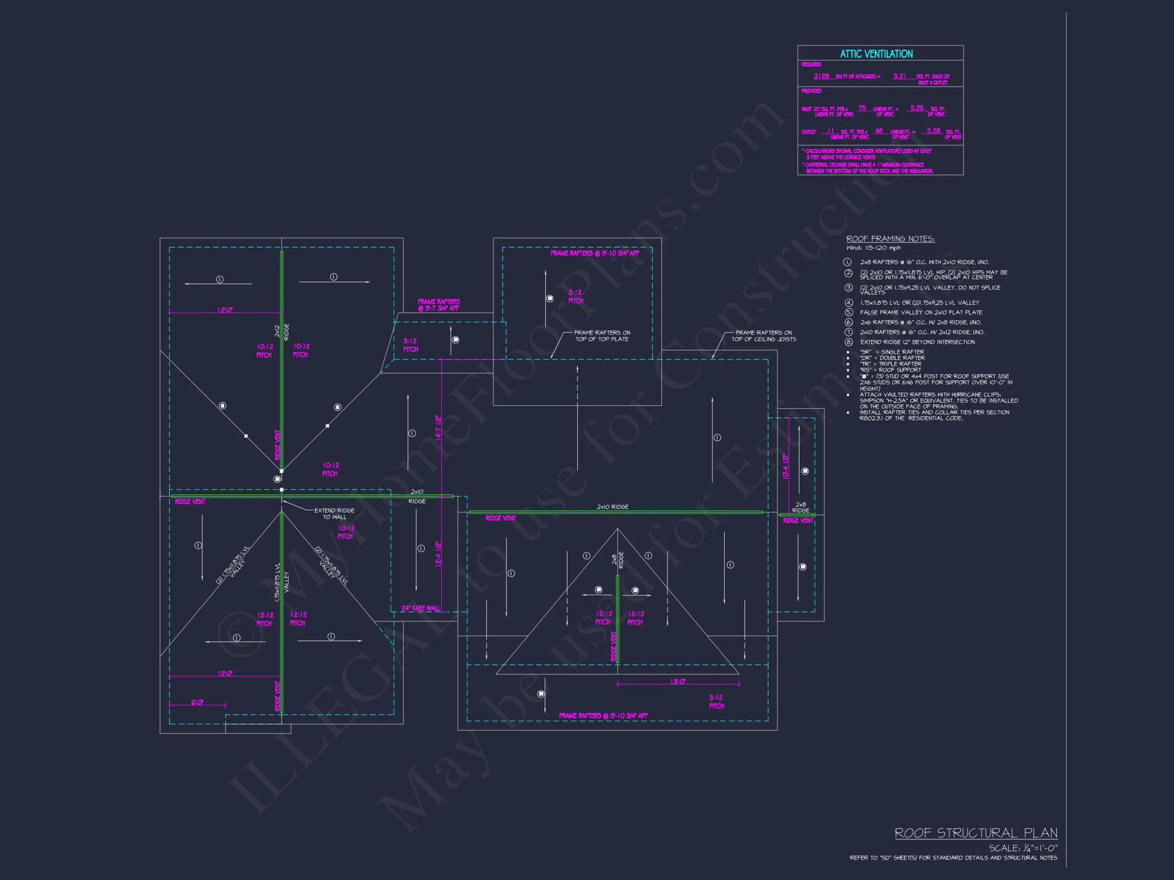 Modern Farmhouse Plan - 3-Bed, 2.5-Bath, 2,420 SF 11 Modern Craftsman house Floor Plan: Detailed CAD & Blueprint Designs