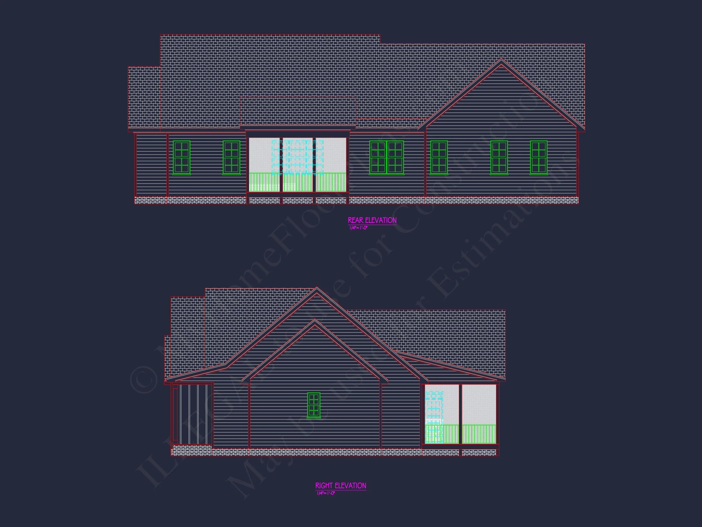 Modern Farmhouse Plan - 3-Bed, 2.5-Bath, 2,420 SF 3 Modern Craftsman house Floor Plan: Detailed CAD & Blueprint Designs