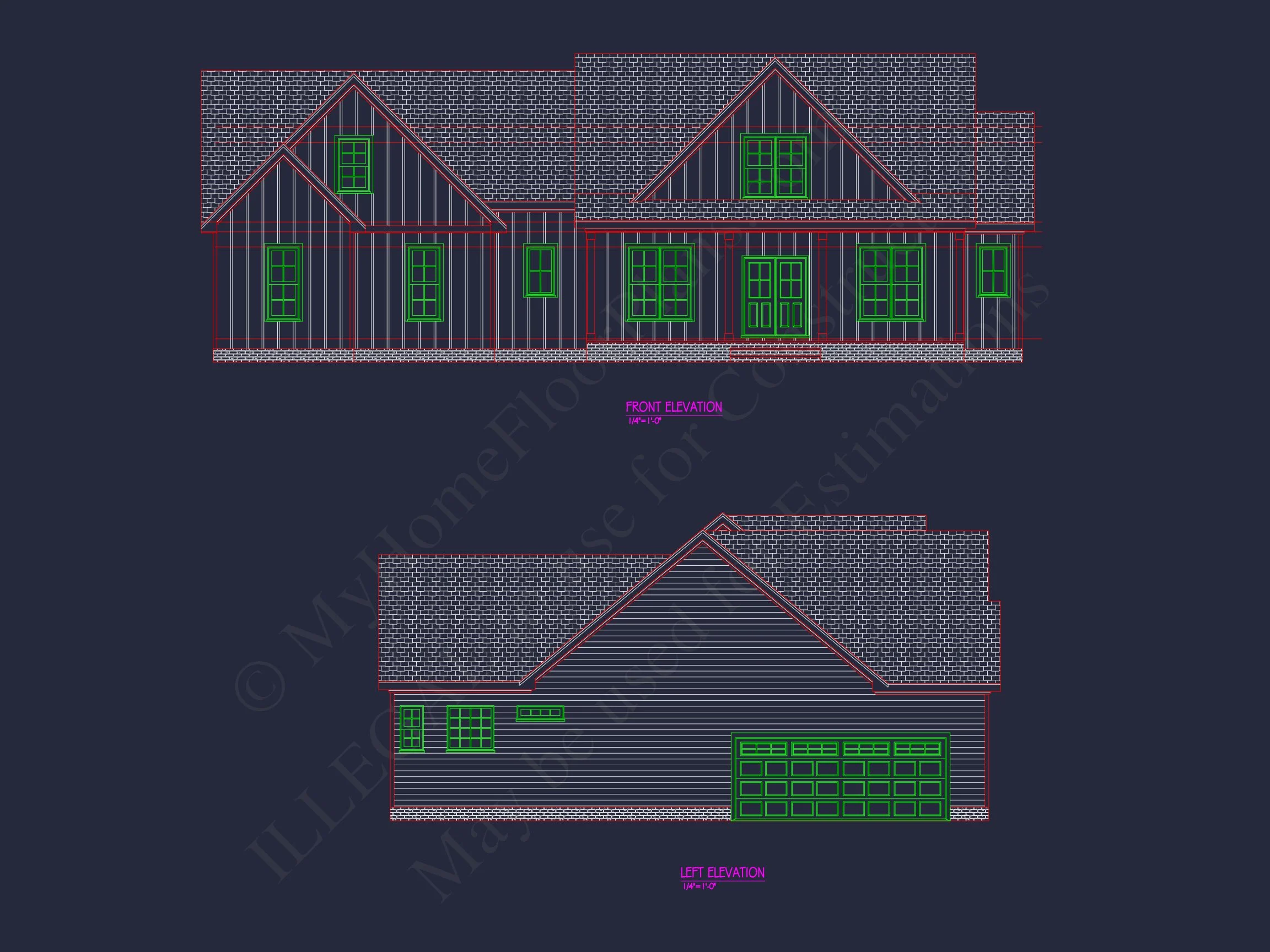 Modern Farmhouse Plan - 3-Bed, 2.5-Bath, 2,420 SF 2 Modern Craftsman house Floor Plan: Detailed CAD & Blueprint Designs
