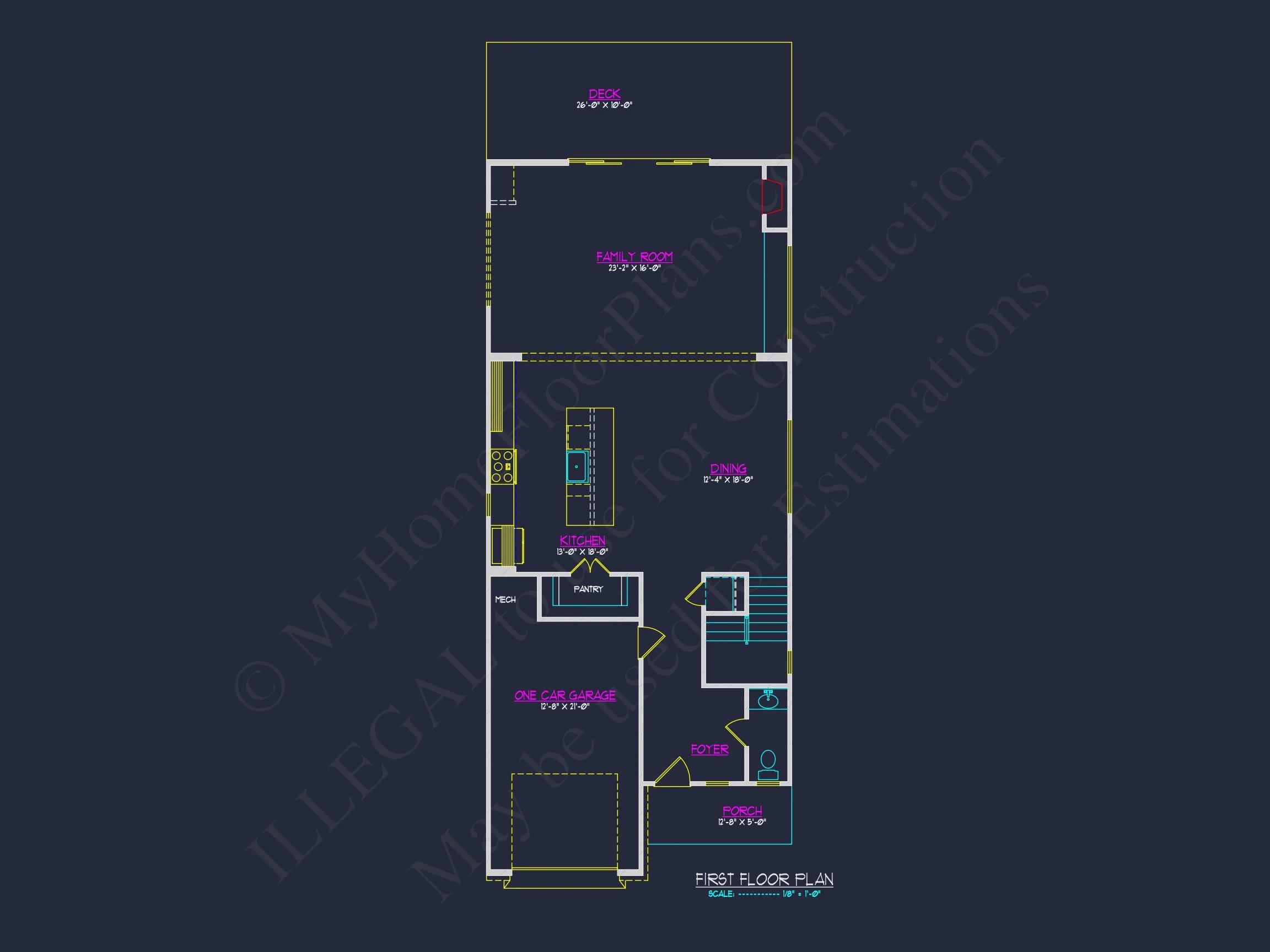 Modern Contemporary Home Plan - 3-Bed, 2-Bath, 2,517 SF 13 Modern house Plan with 2 Floors and Open-Concept Designs