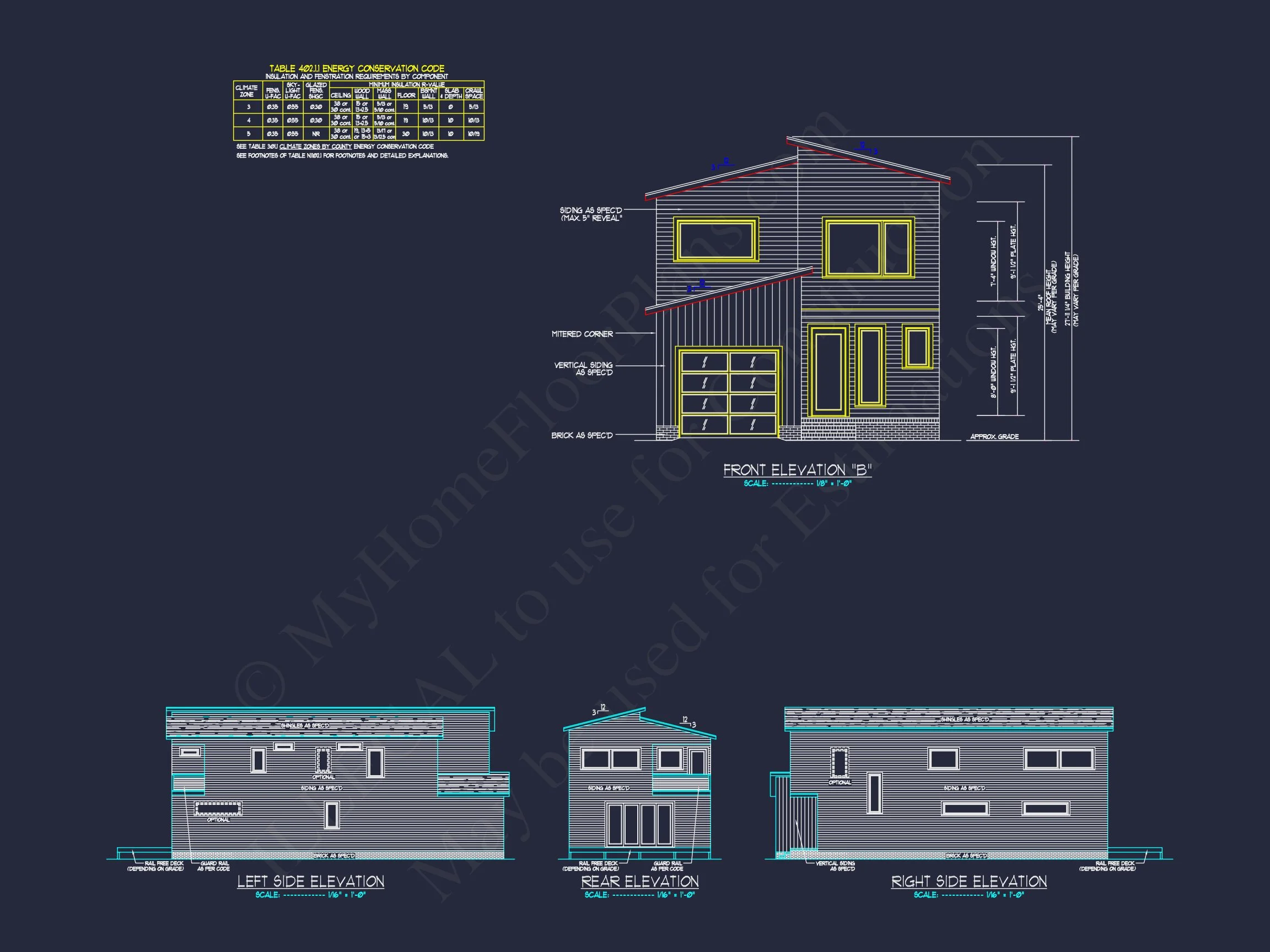 Modern Contemporary Home Plan - 3-Bed, 2-Bath, 2,517 SF 6 Modern house Plan with 2 Floors and Open-Concept Designs