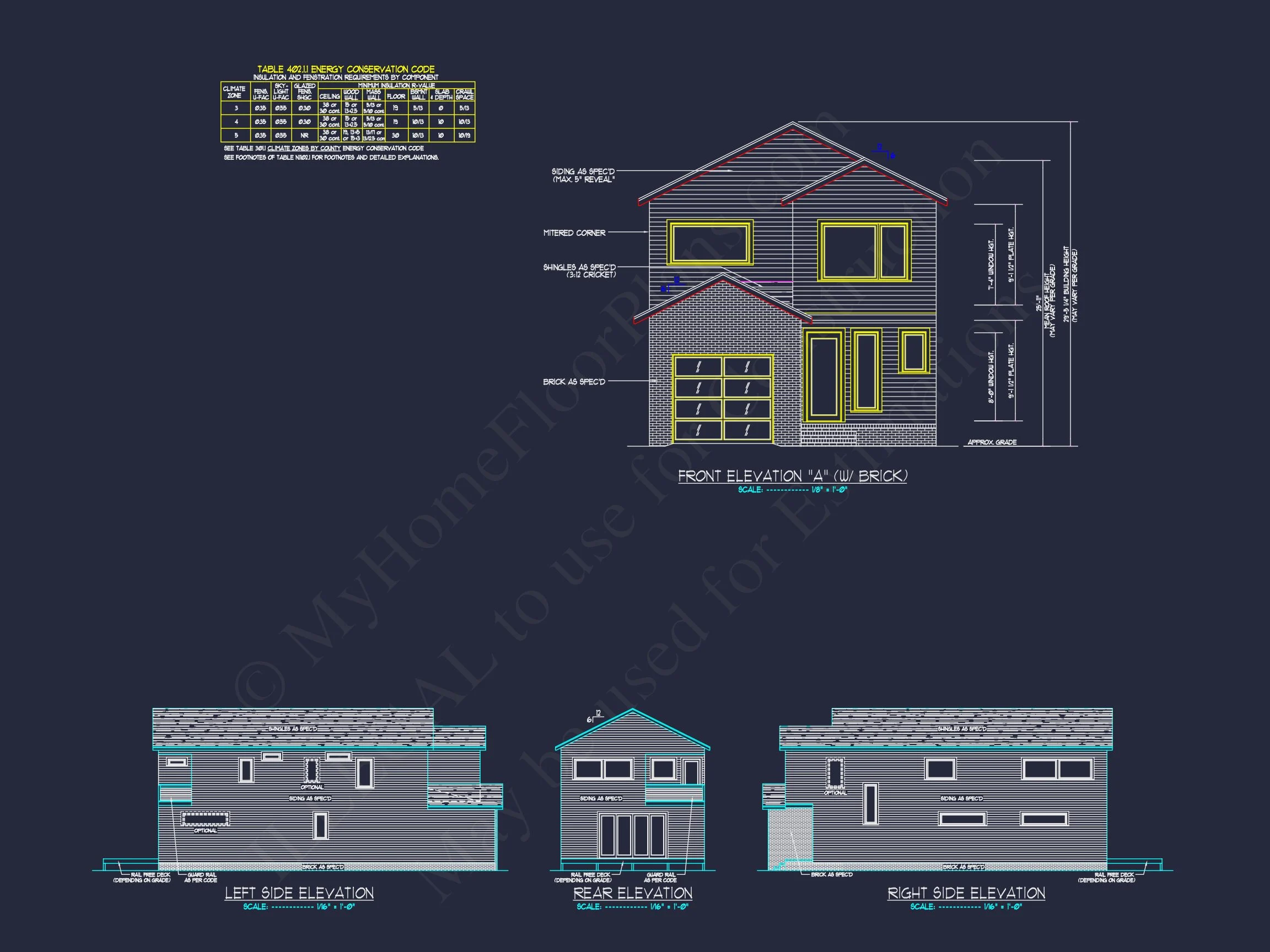 Modern Contemporary Home Plan - 3-Bed, 2-Bath, 2,517 SF 3 Modern house Plan with 2 Floors and Open-Concept Designs