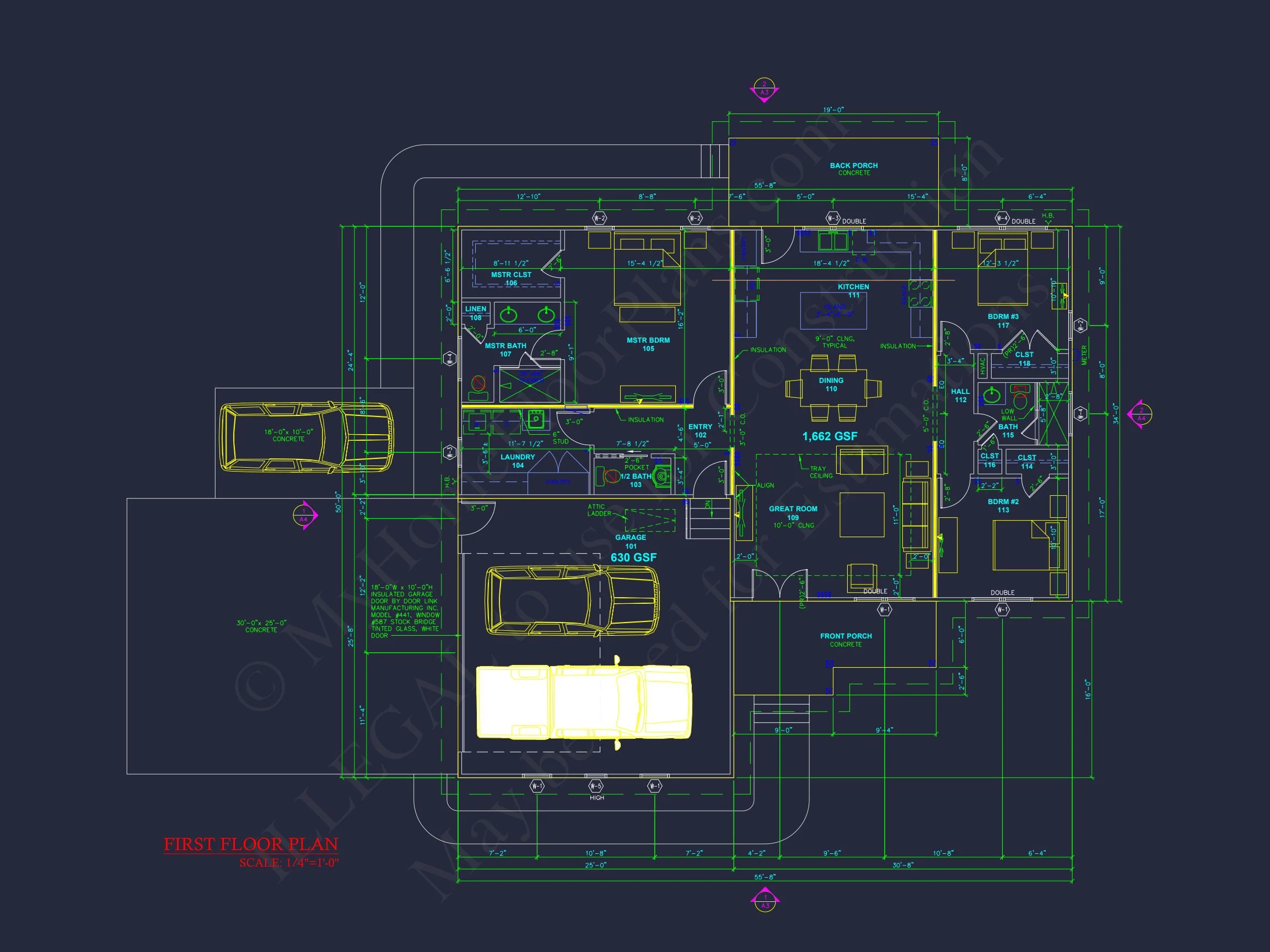 Traditional Ranch Home Plan - 3-Bed, 2-Bath, 1,662 SF 4 Craft the perfect house plan with architectural designs and CAD blueprints.