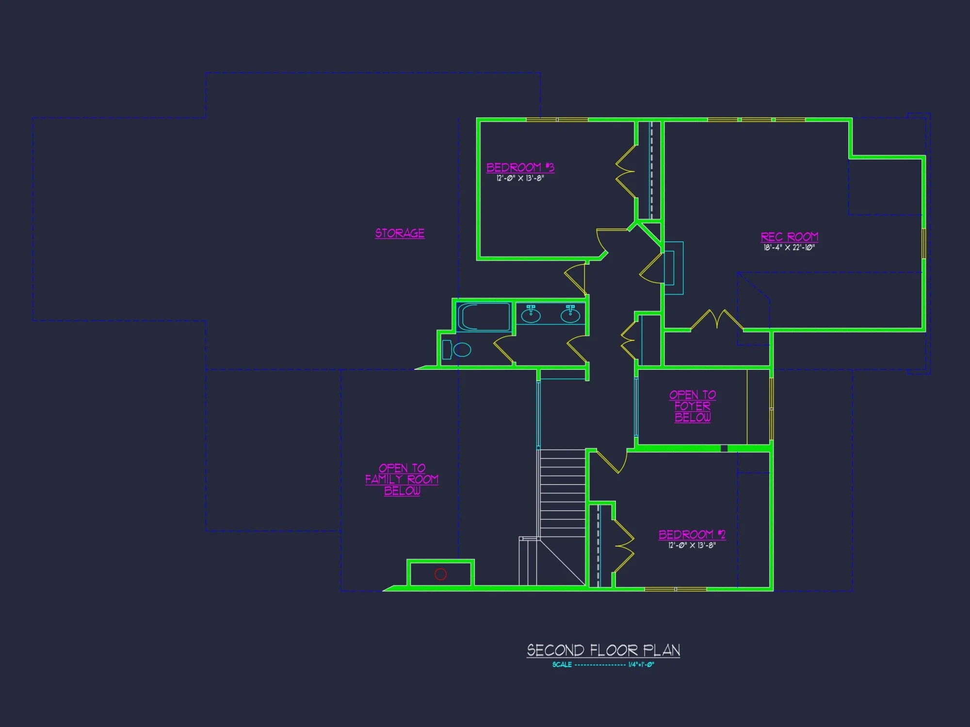 Traditional Craftsman house Plan with 2-Story Floor Design