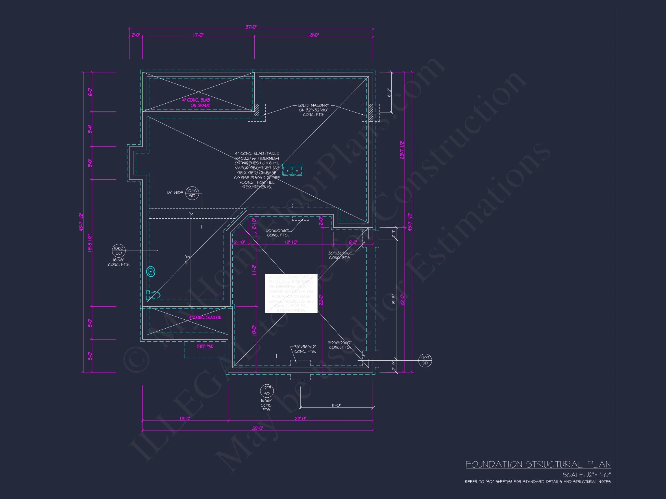 20-1312 HOUSE PLAN - Traditional Colonial Home Plan - 4-Bed, 3-Bath, 2,450 SF 7 Efficient house Plan: CAD Floor Designs with Blueprint Layout